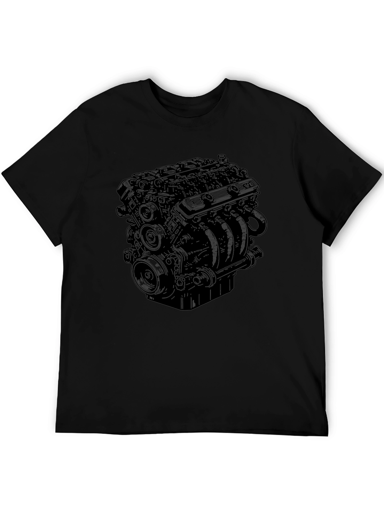 Engine Graphic Black T-Shirt
