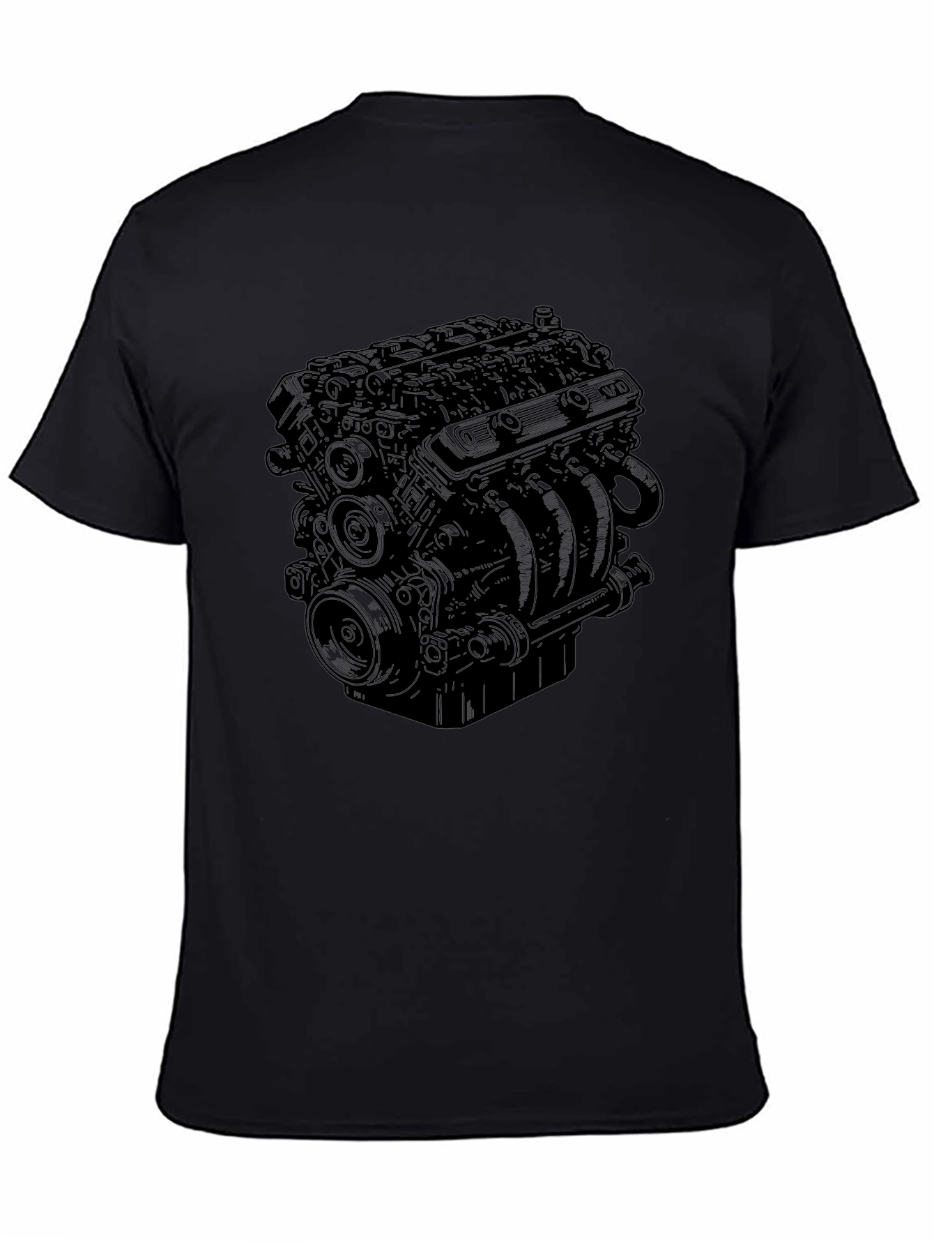 Engine Graphic Black T-Shirt