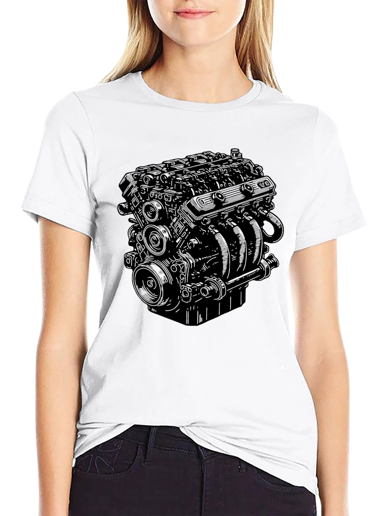 Engine Graphic Black T-Shirt