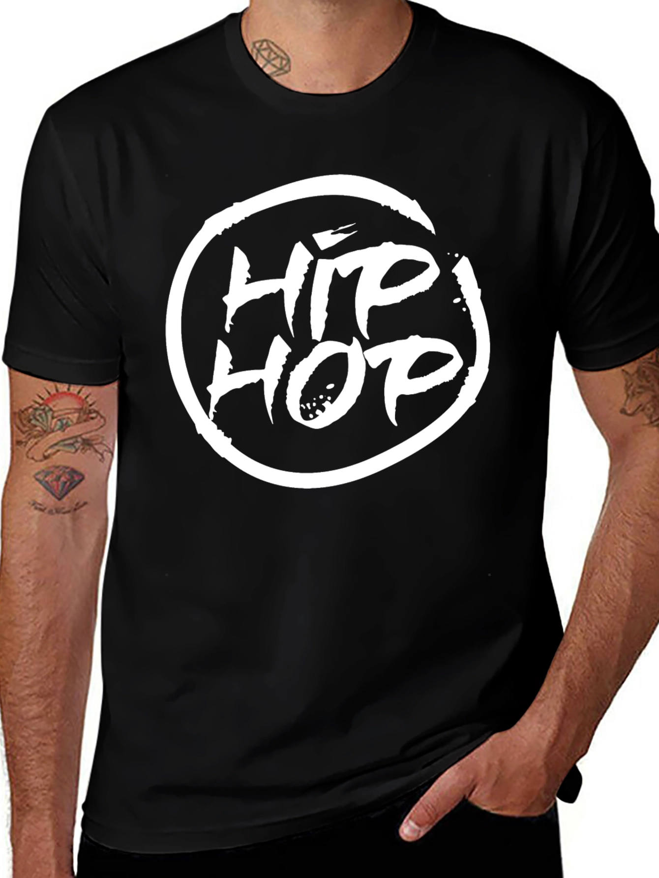 Hip Hop Graphic Black T-Shirt