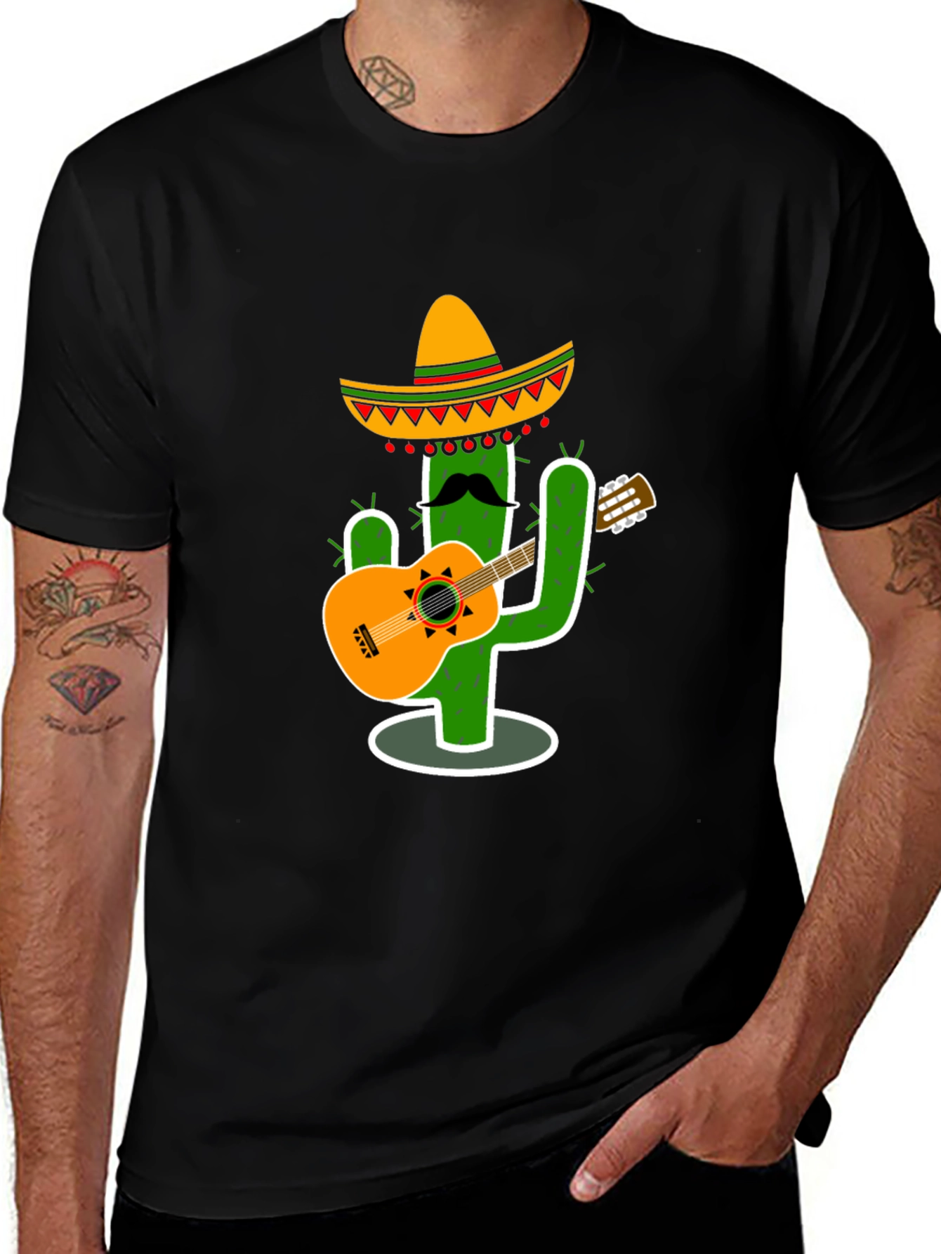 Cactus Guitar Player T-Shirt - Fun & Unique Design
