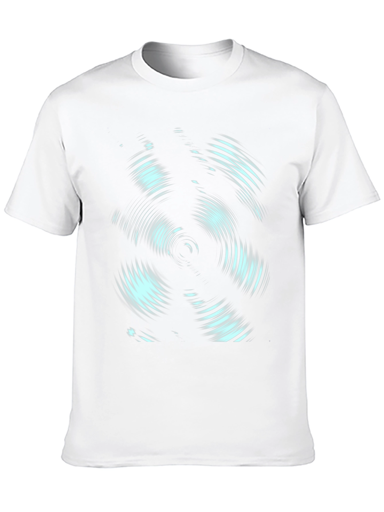 Abstract Swirl Graphic Print Crew Neck Tee