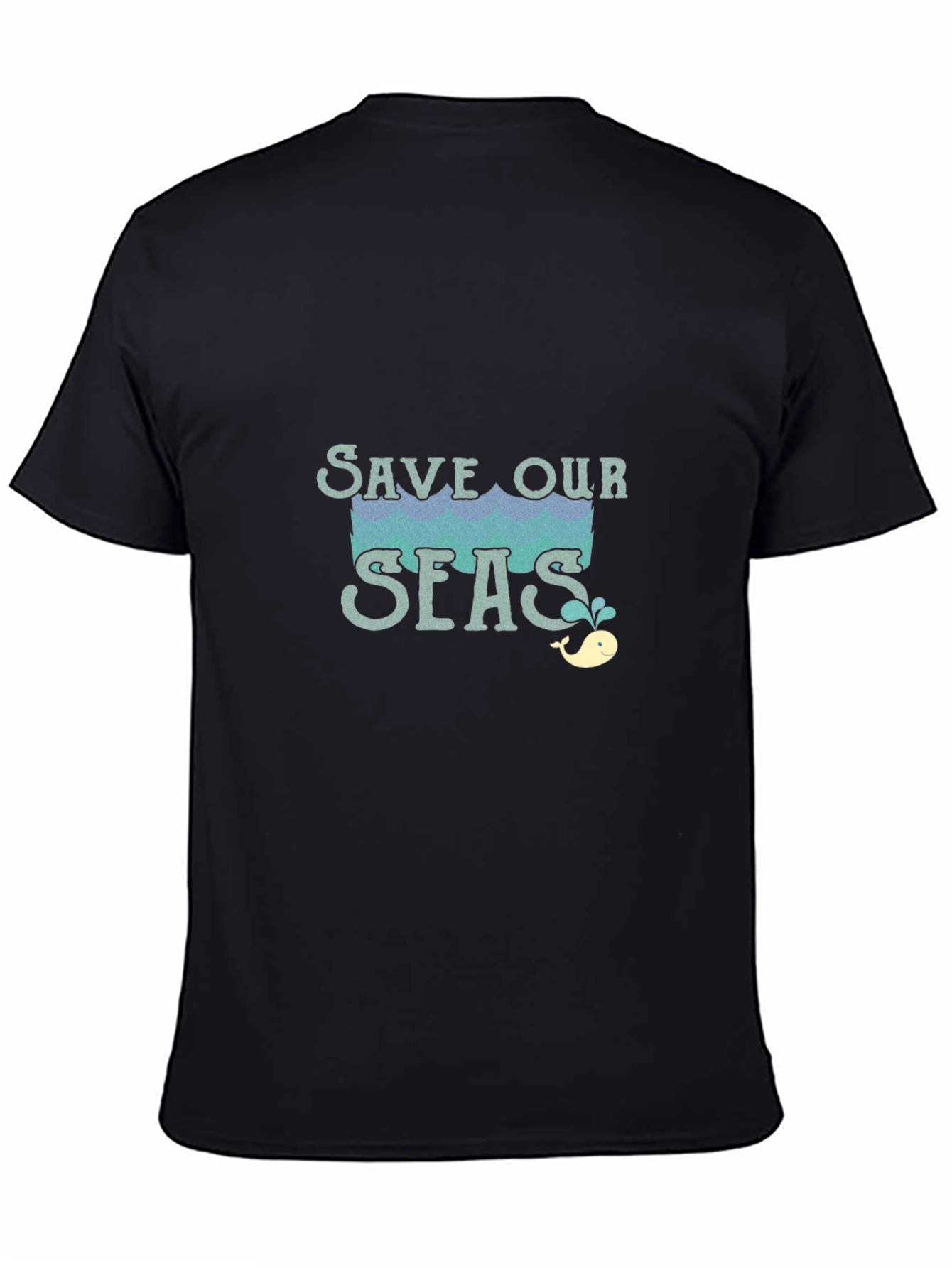 Save Our Seas Graphic Tee - Black Cotton T-Shirt