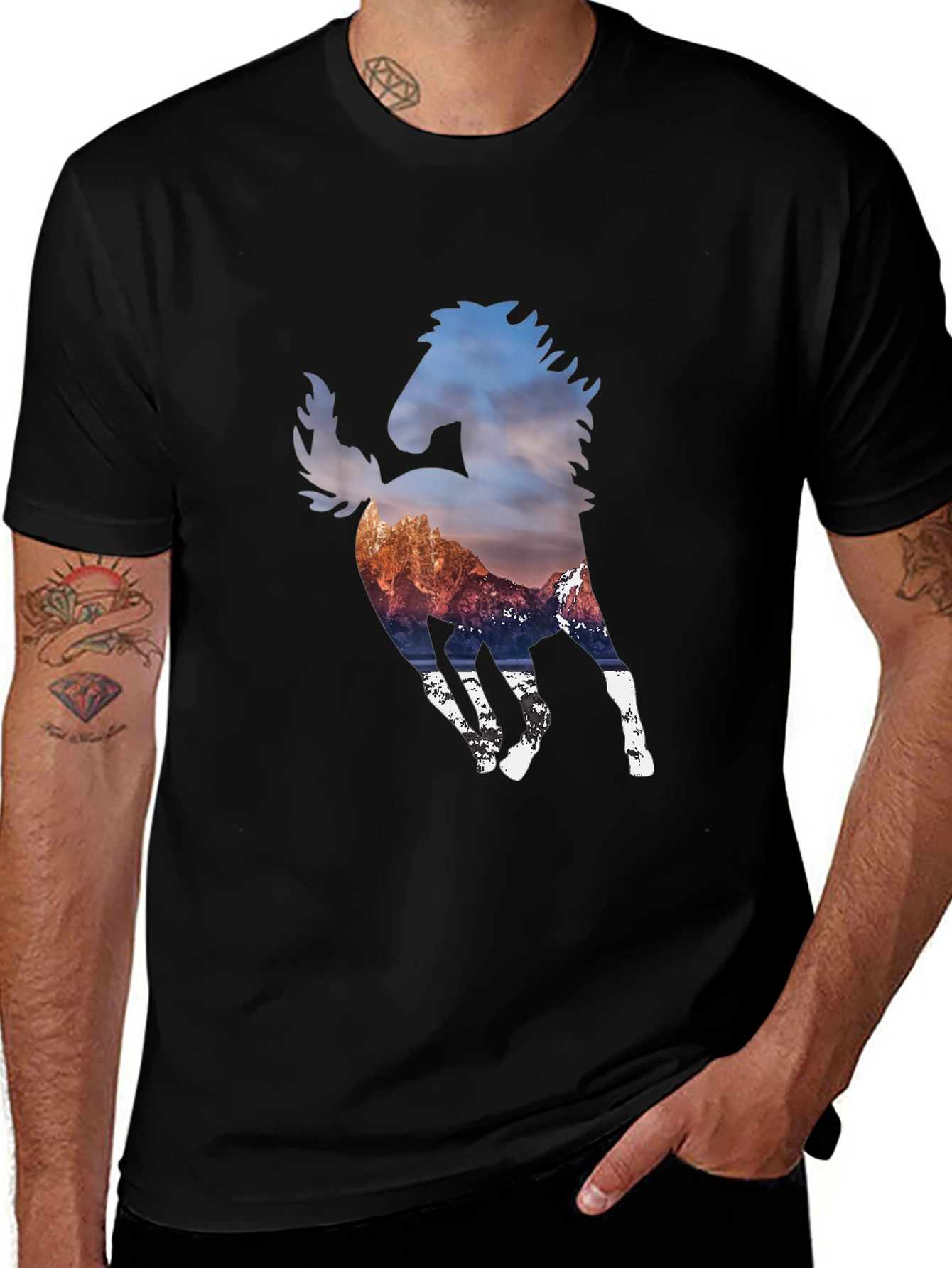 Mountain Horse Graphic Black T-Shirt