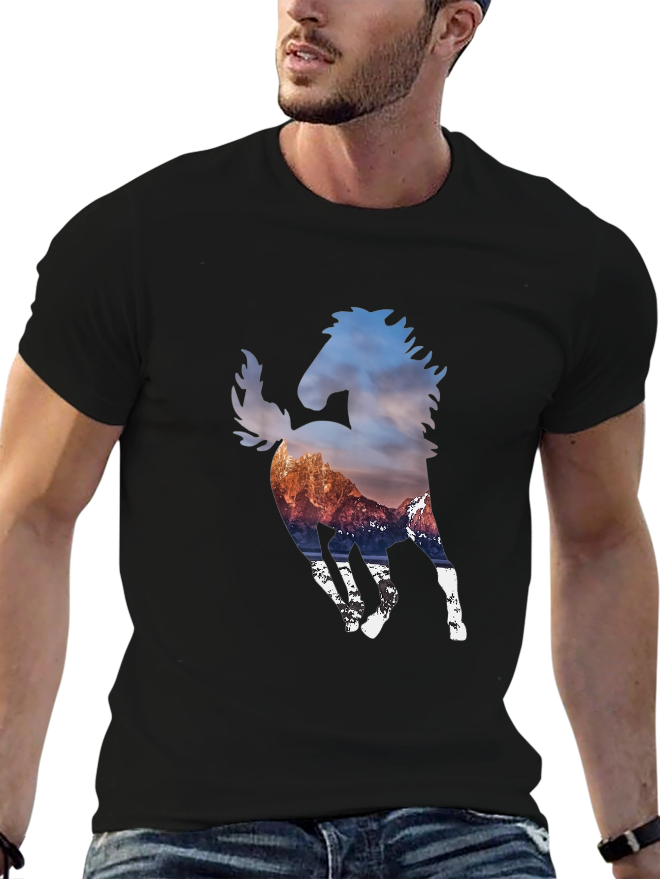 Mountain Horse Graphic Black T-Shirt