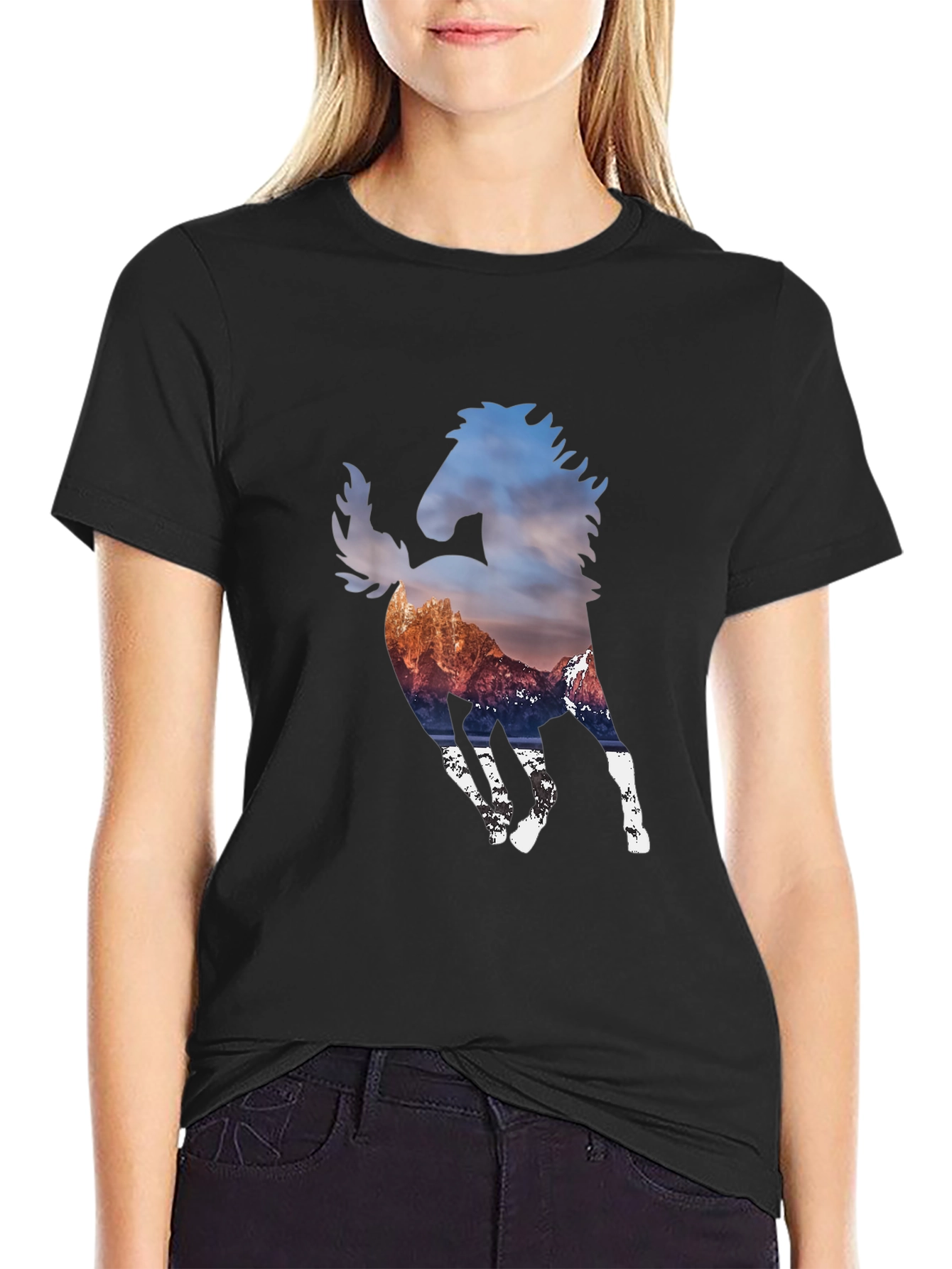 Mountain Horse Graphic Black T-Shirt