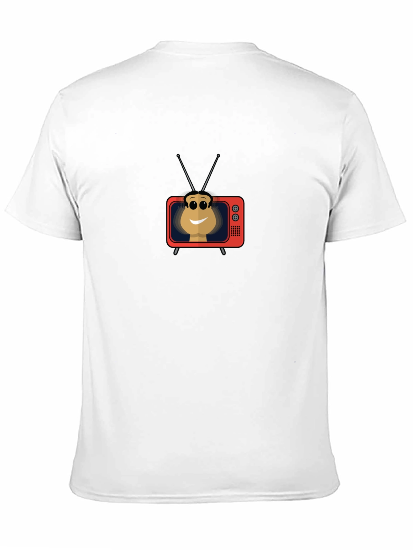 Retro TV Head Graphic Tee - Black Casual Shirt