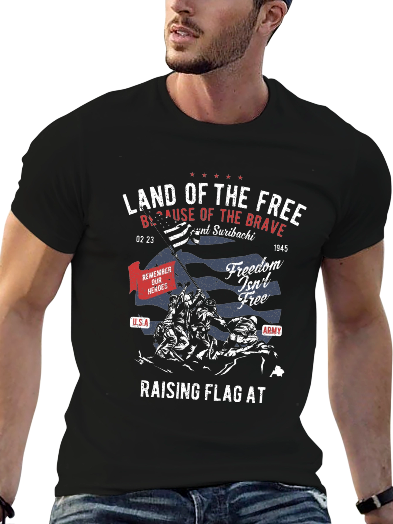 Land of the Free Patriotic T-Shirt