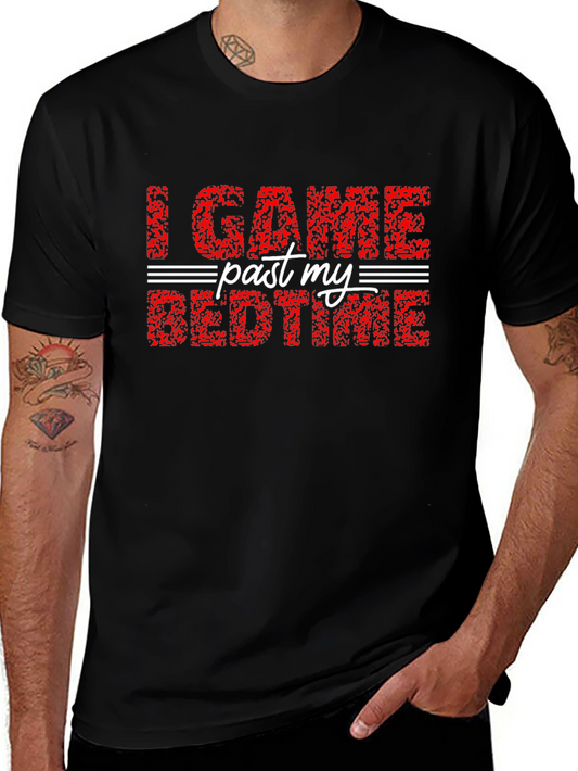 I Game Past My Bedtime Black T-Shirt