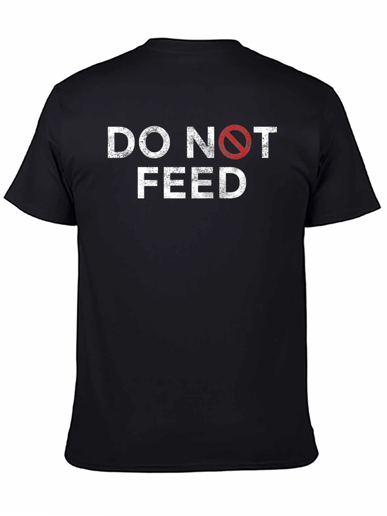 Do Not Feed Graphic Tee - Black Cotton T-Shirt