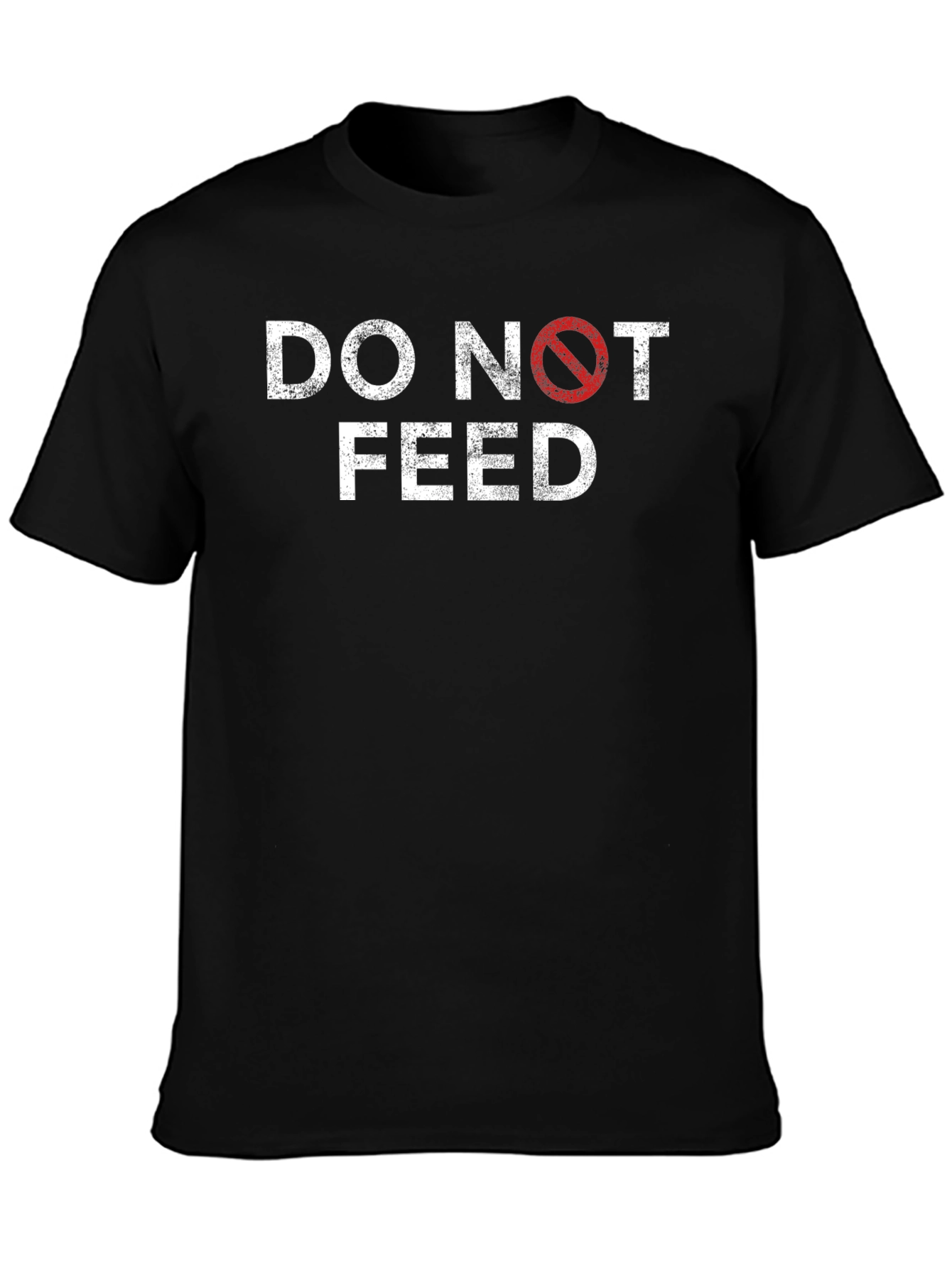 Do Not Feed Graphic Tee - Black Cotton T-Shirt