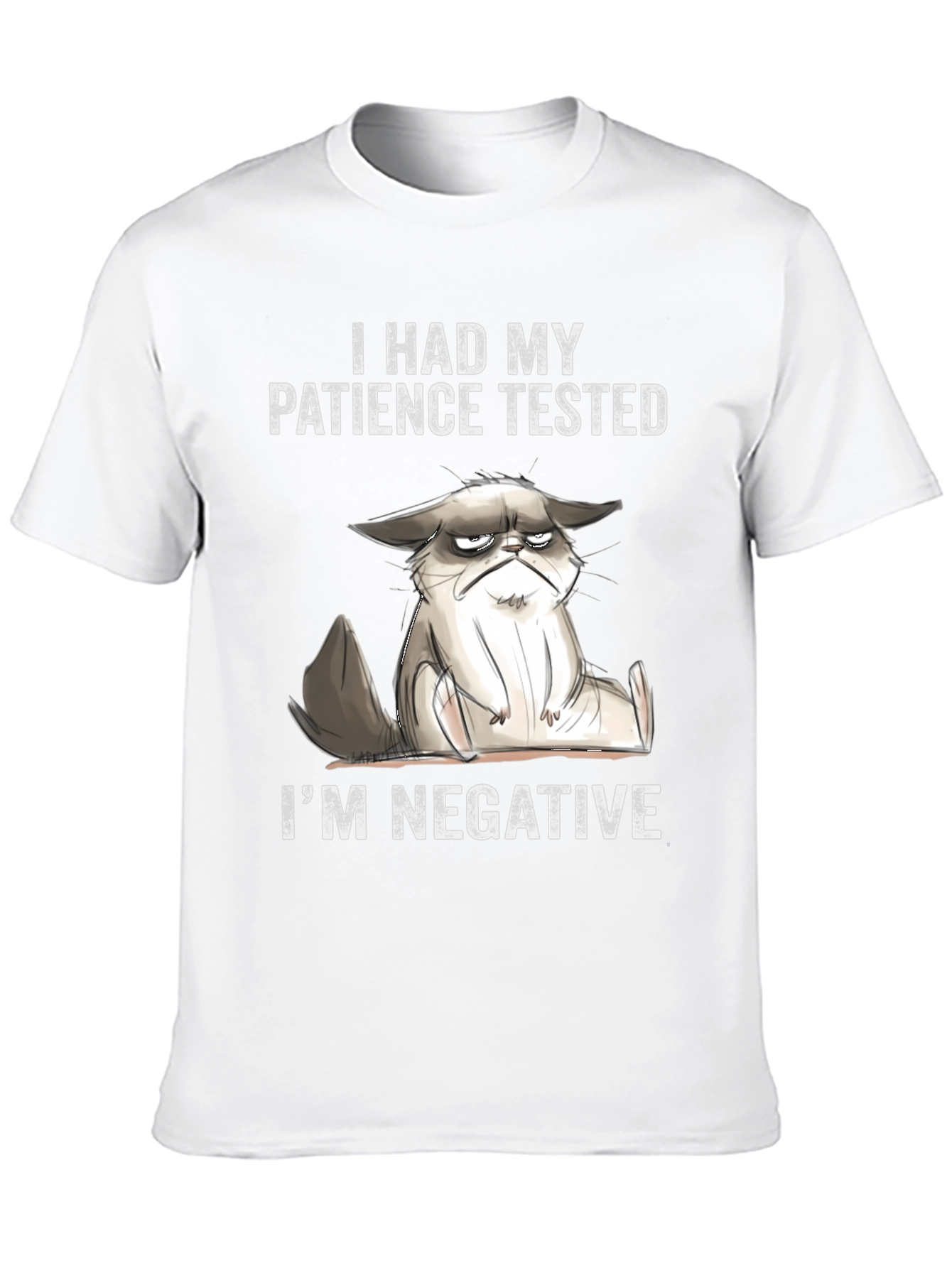 Grumpy Cat Patience Tested Black T-Shirt