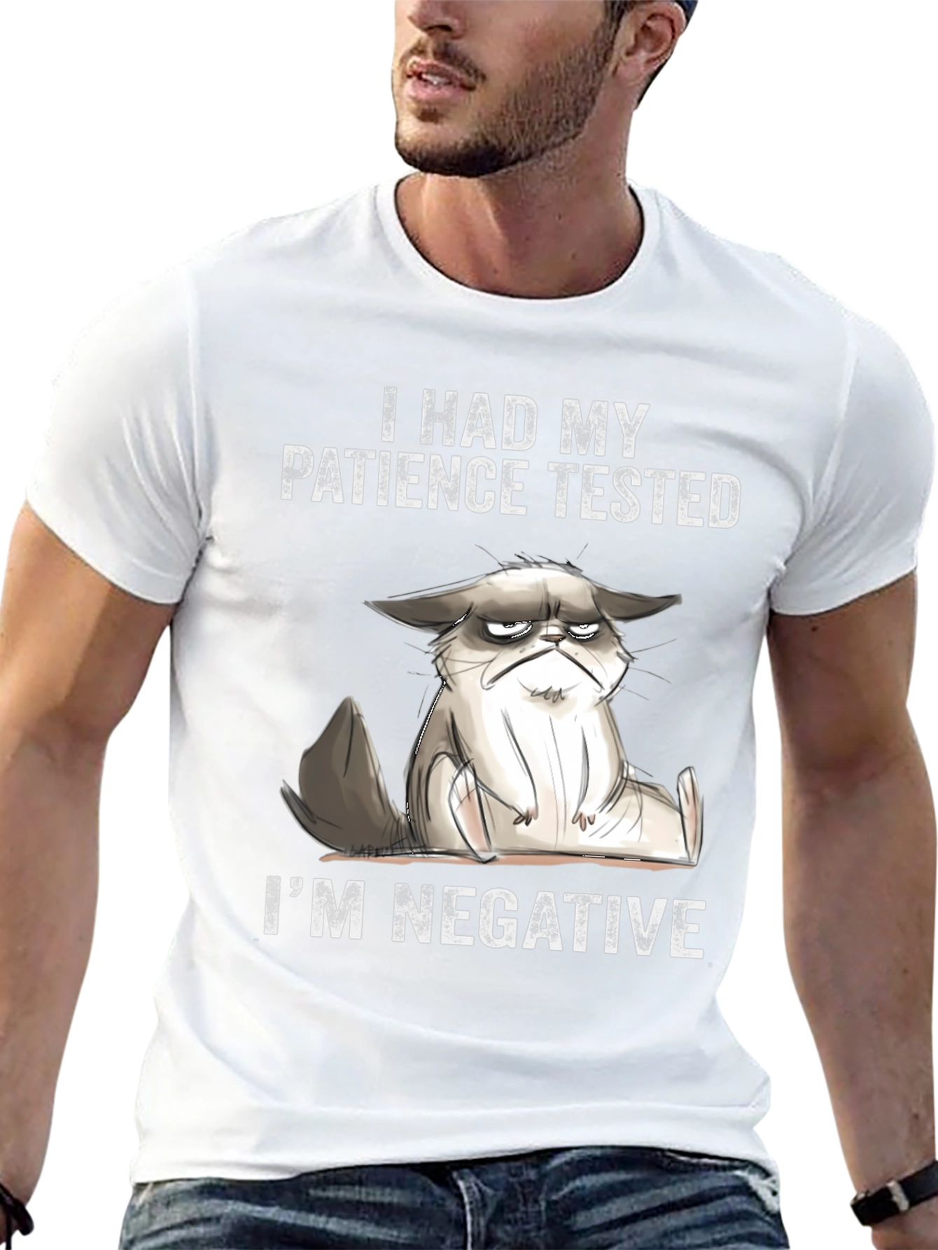 Grumpy Cat Patience Tested Black T-Shirt