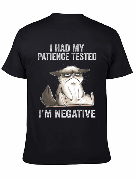 Grumpy Cat Patience Tested Black T-Shirt