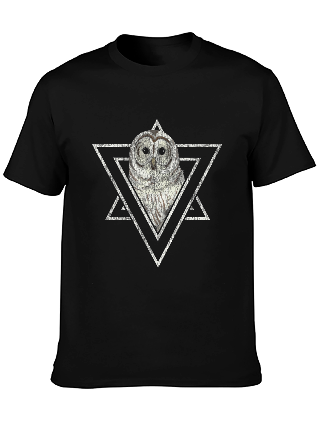 Owl Graphic Tee - Modern Geometric Design