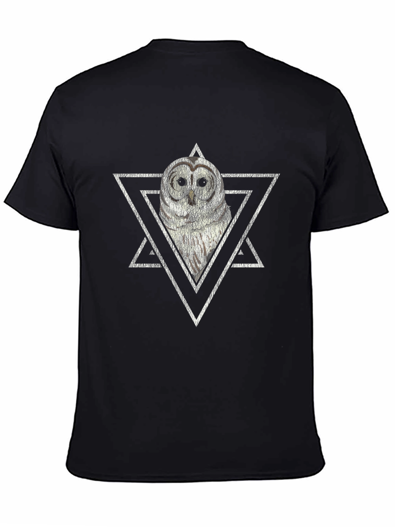 Owl Graphic Tee - Modern Geometric Design