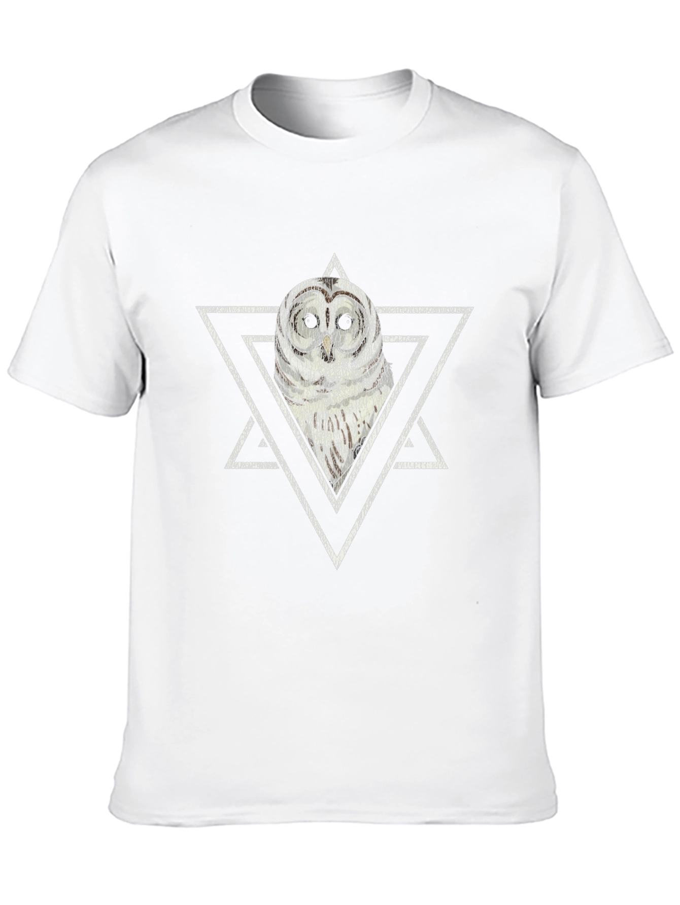 Owl Graphic Tee - Modern Geometric Design
