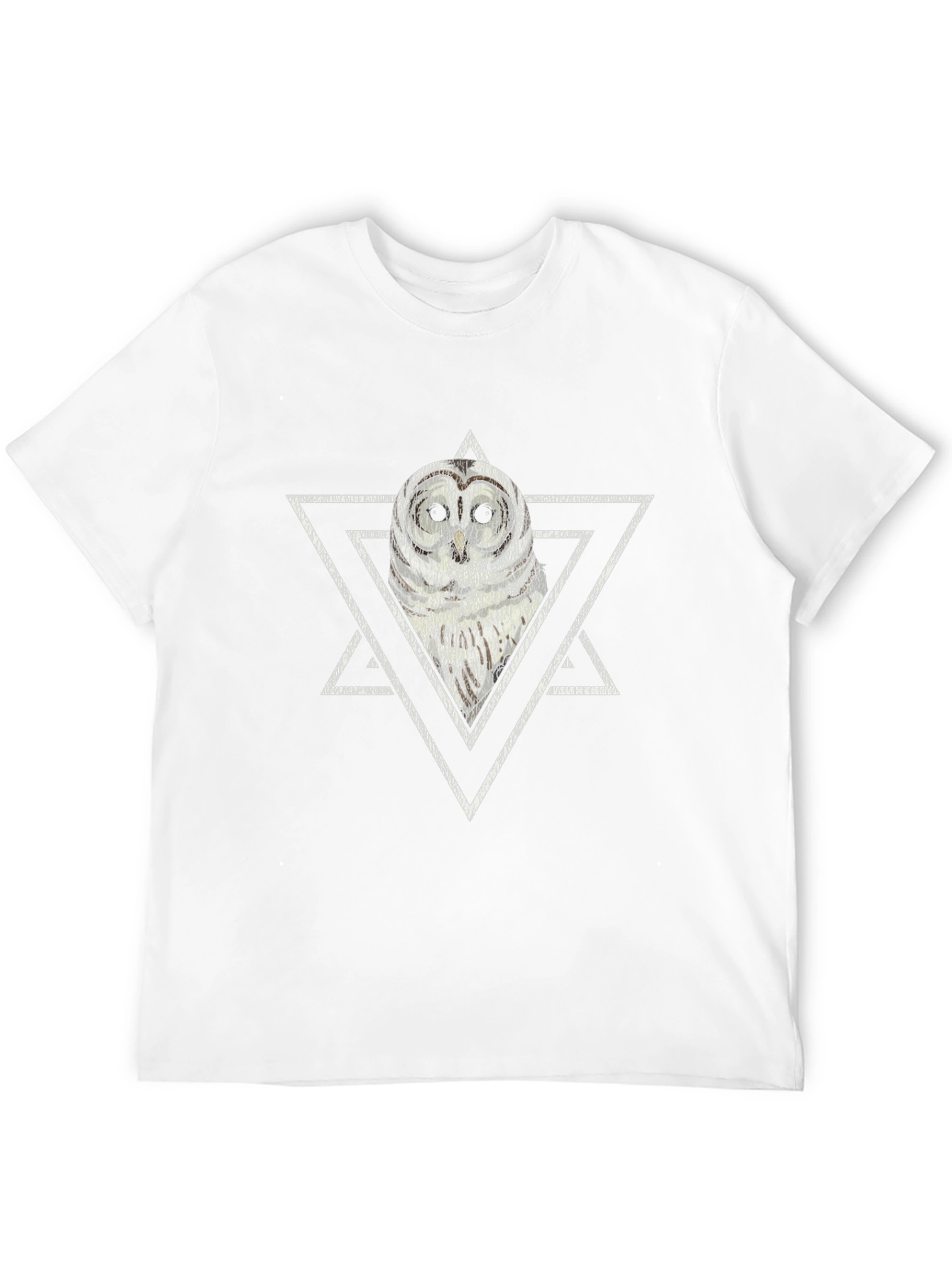 Owl Graphic Tee - Modern Geometric Design