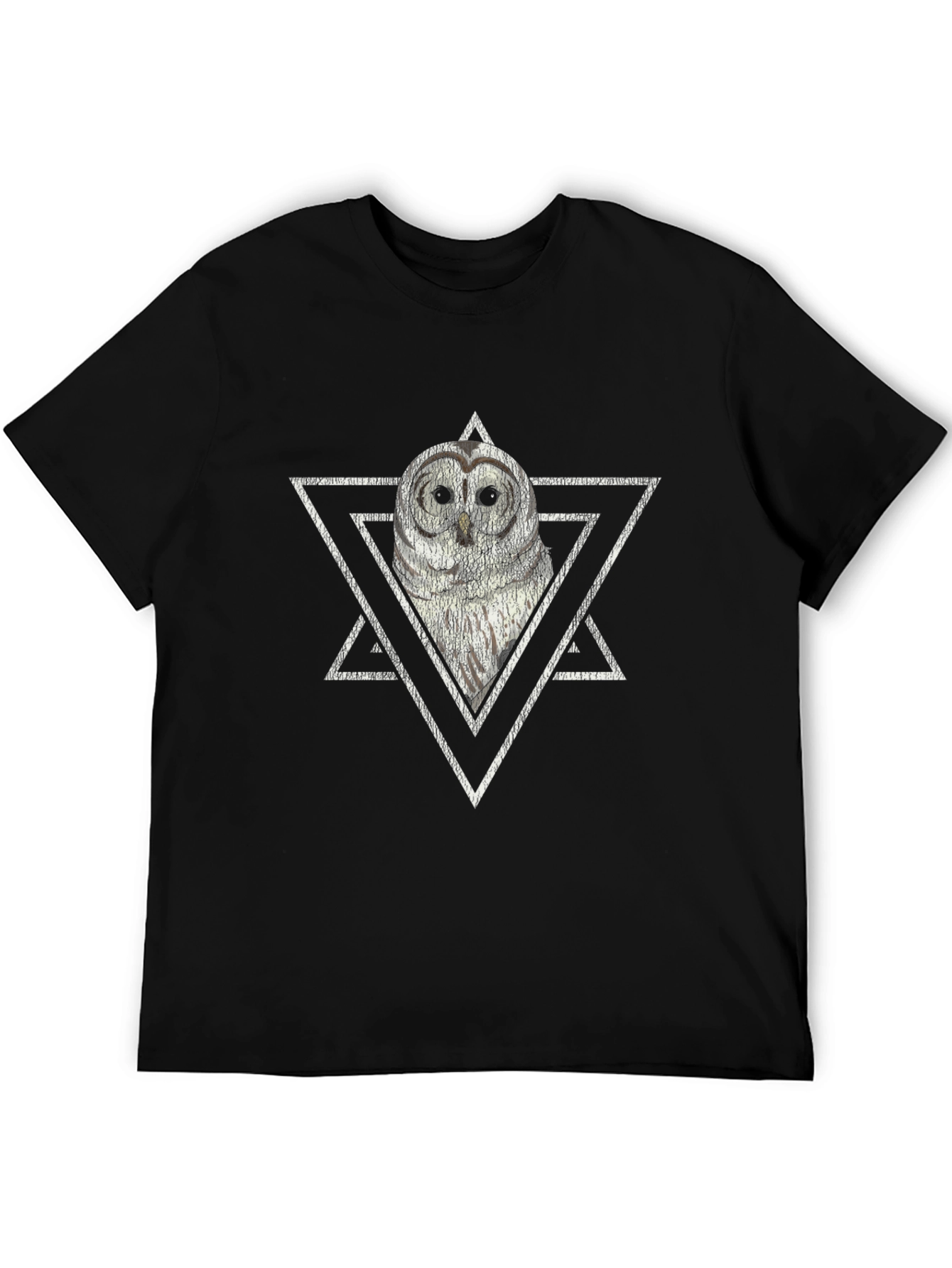 Owl Graphic Tee - Modern Geometric Design