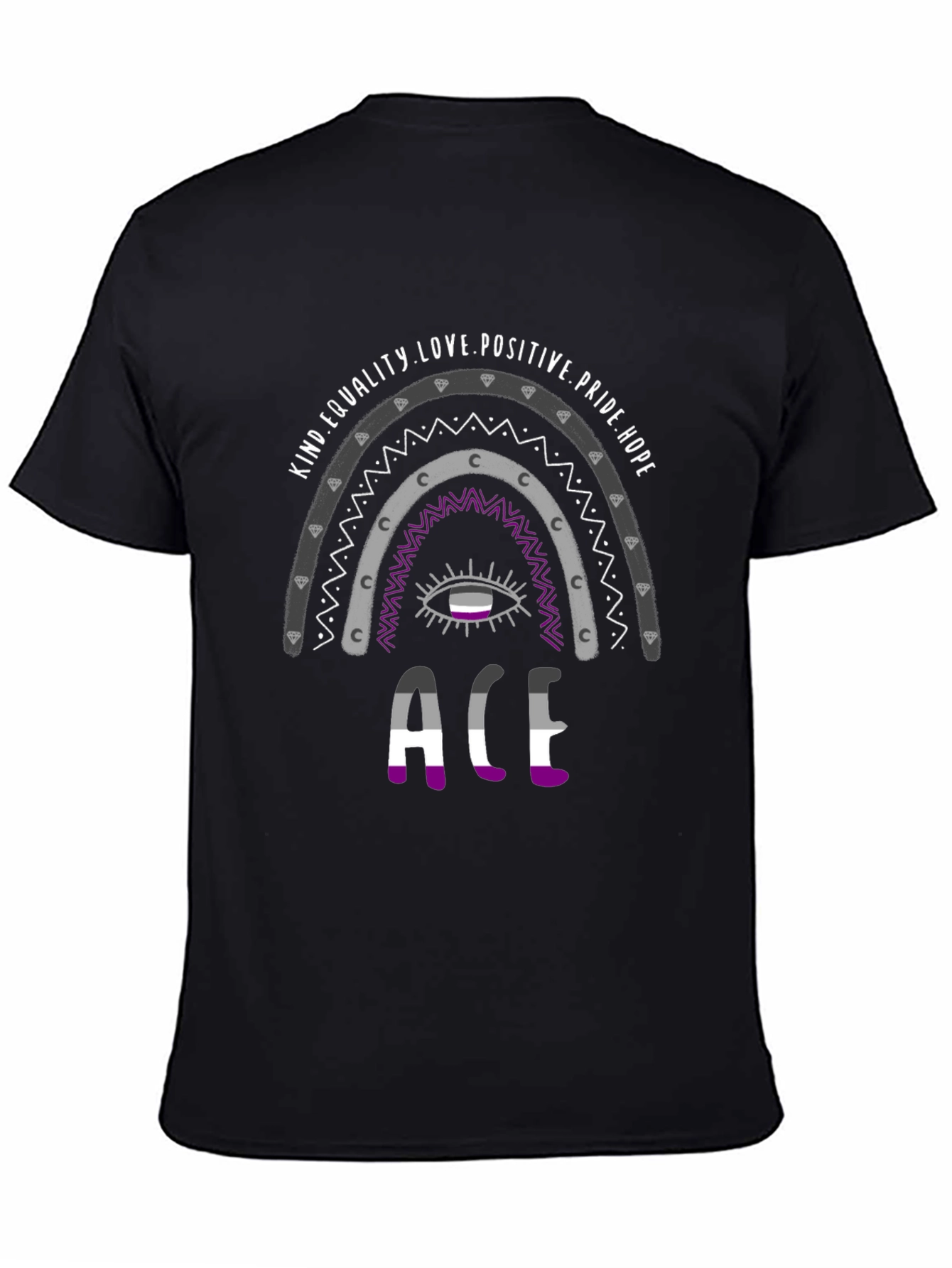 Asexual Pride Rainbow T-Shirt - ACE Design