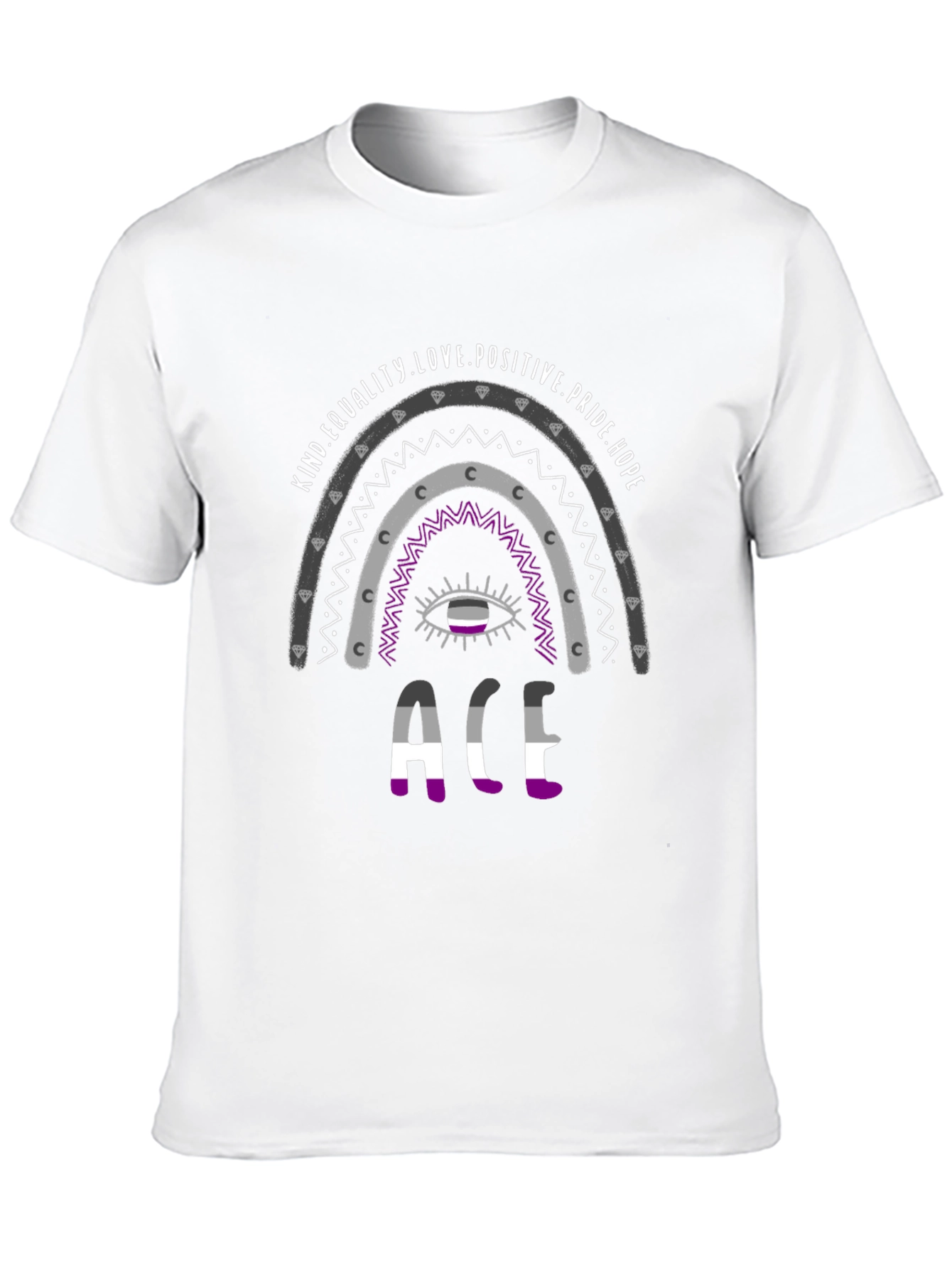 Asexual Pride Rainbow T-Shirt - ACE Design