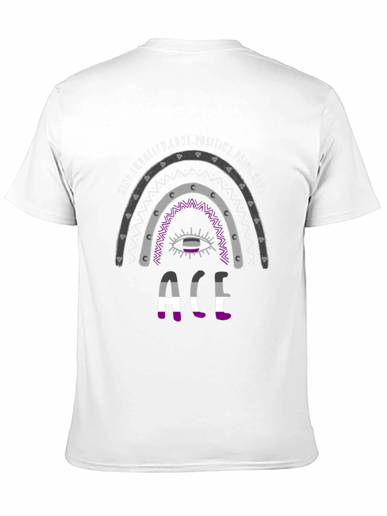 Asexual Pride Rainbow T-Shirt - ACE Design