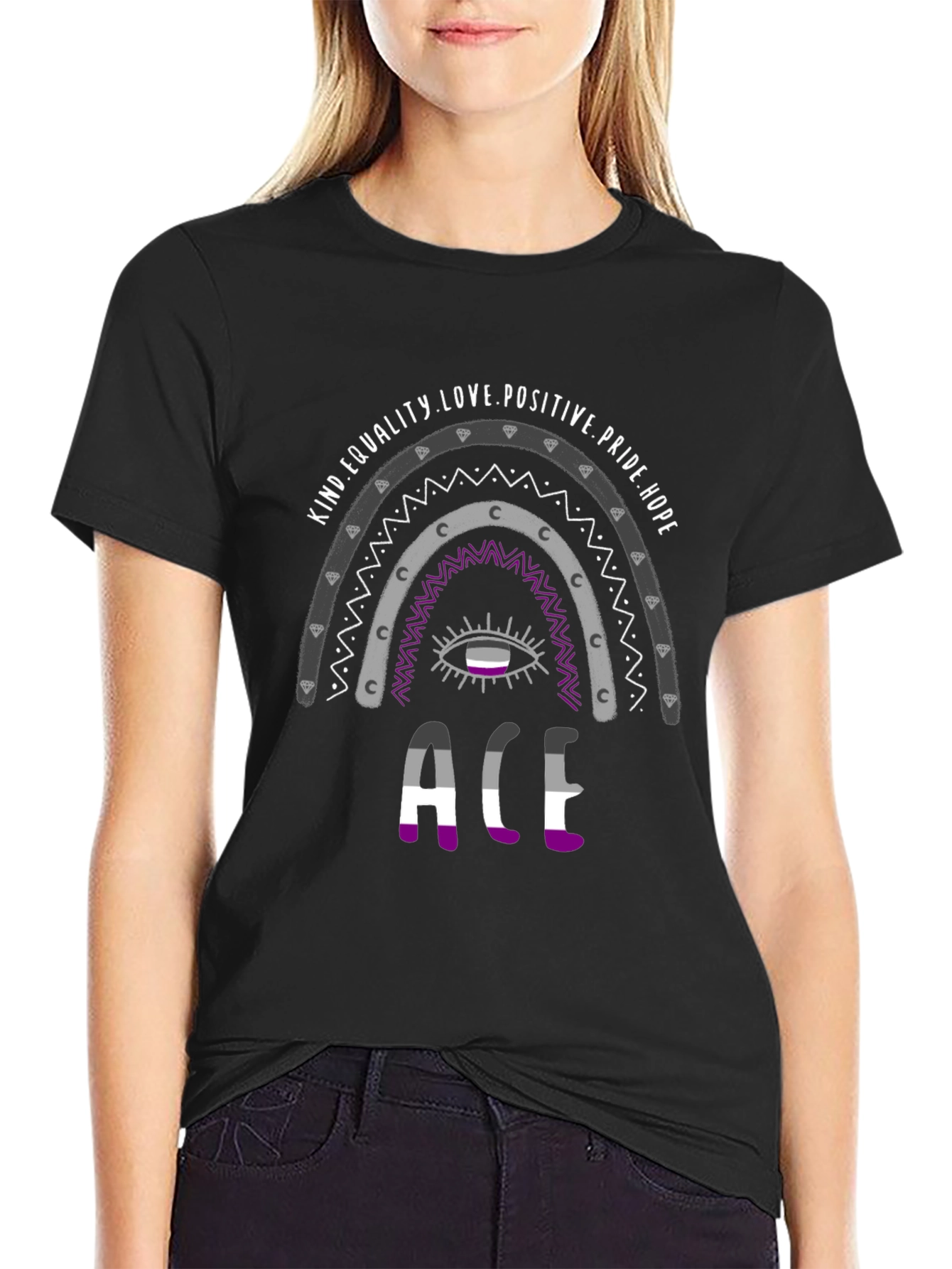 Asexual Pride Rainbow T-Shirt - ACE Design