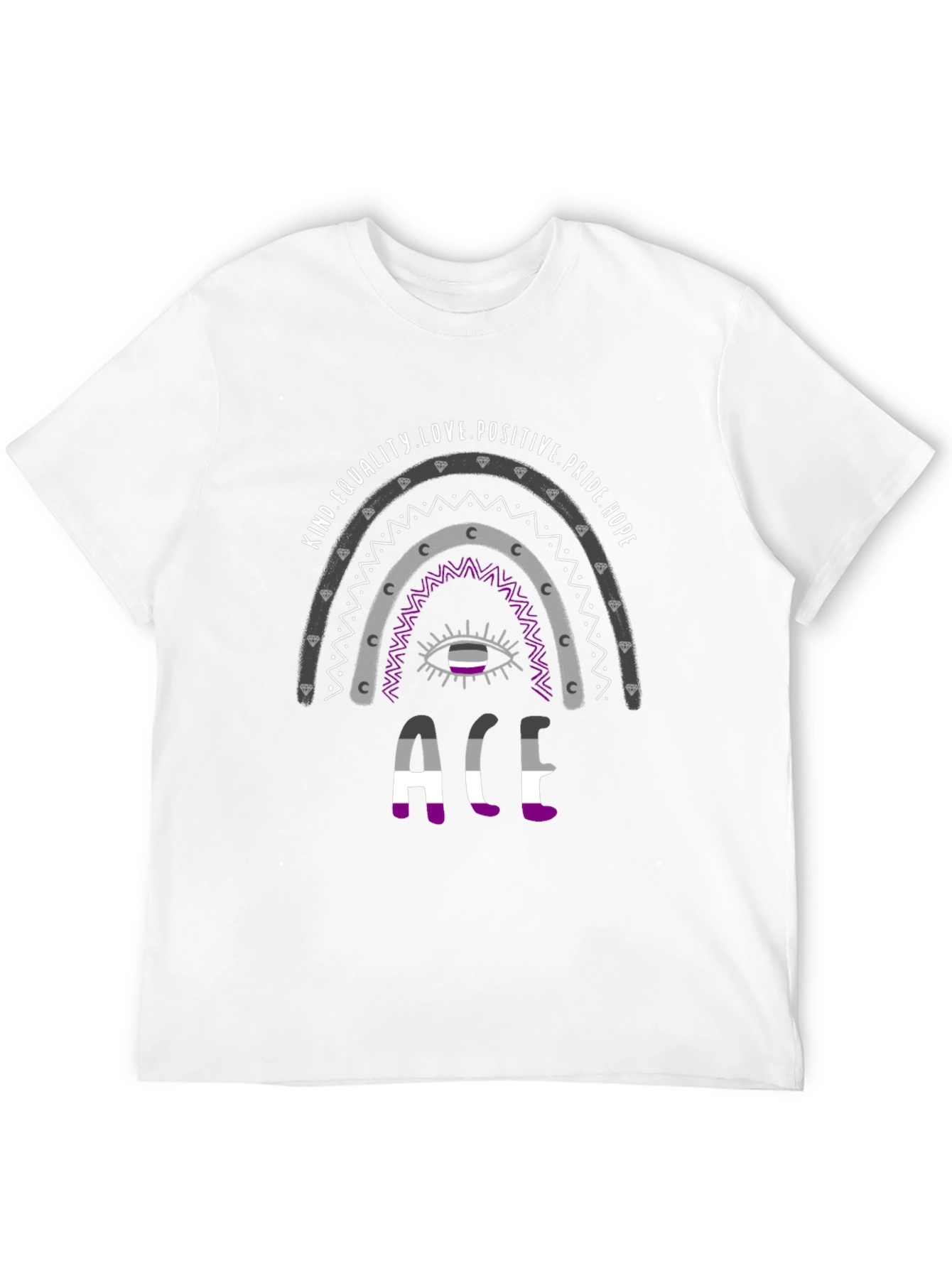 Asexual Pride Rainbow T-Shirt - ACE Design