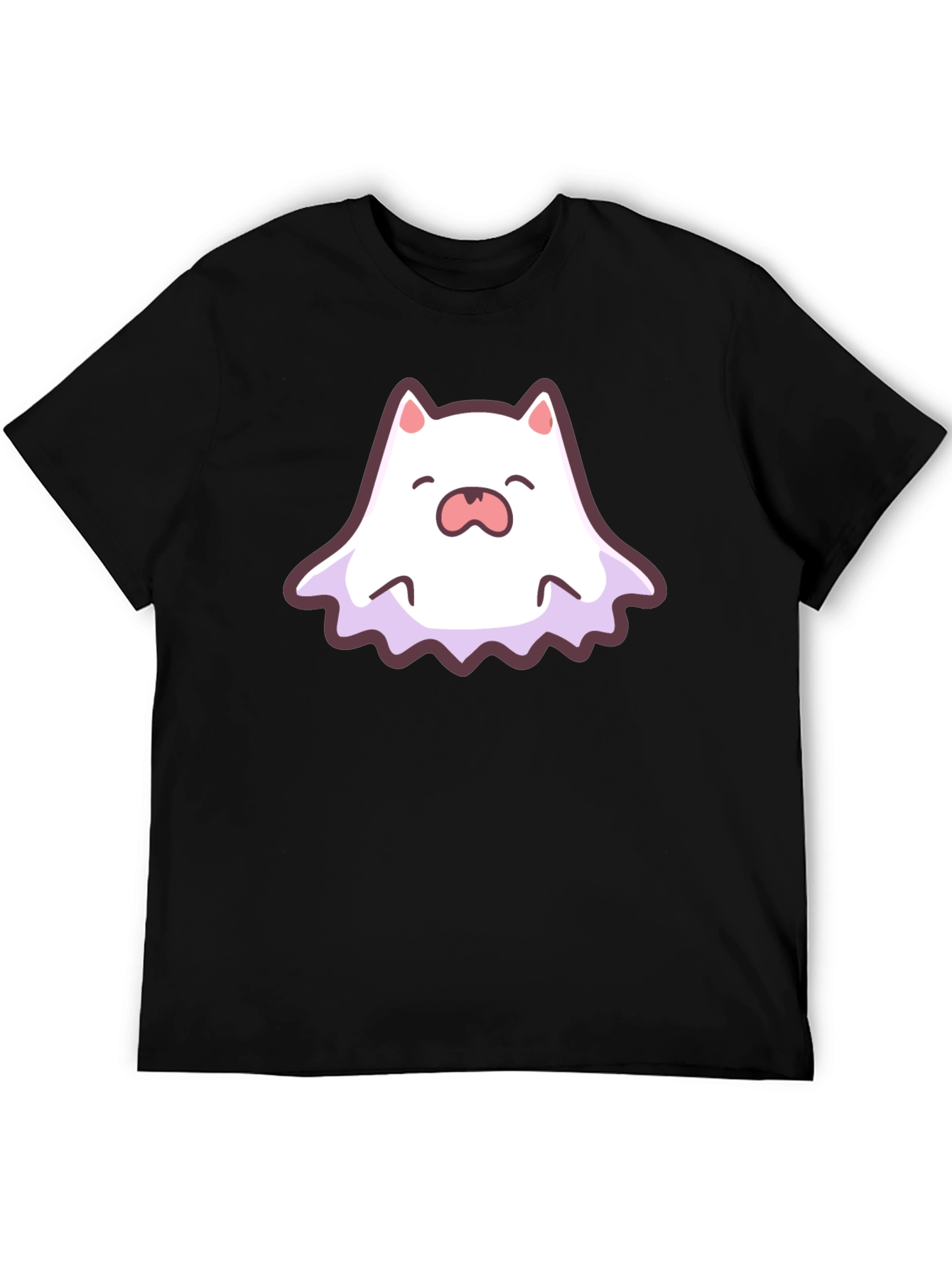 Cute Ghost Cat Graphic T-Shirt