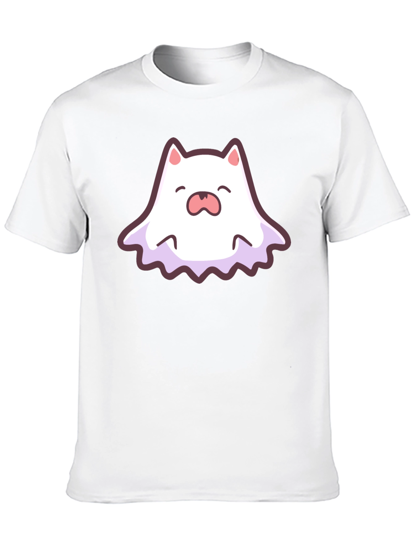 Cute Ghost Cat Graphic T-Shirt