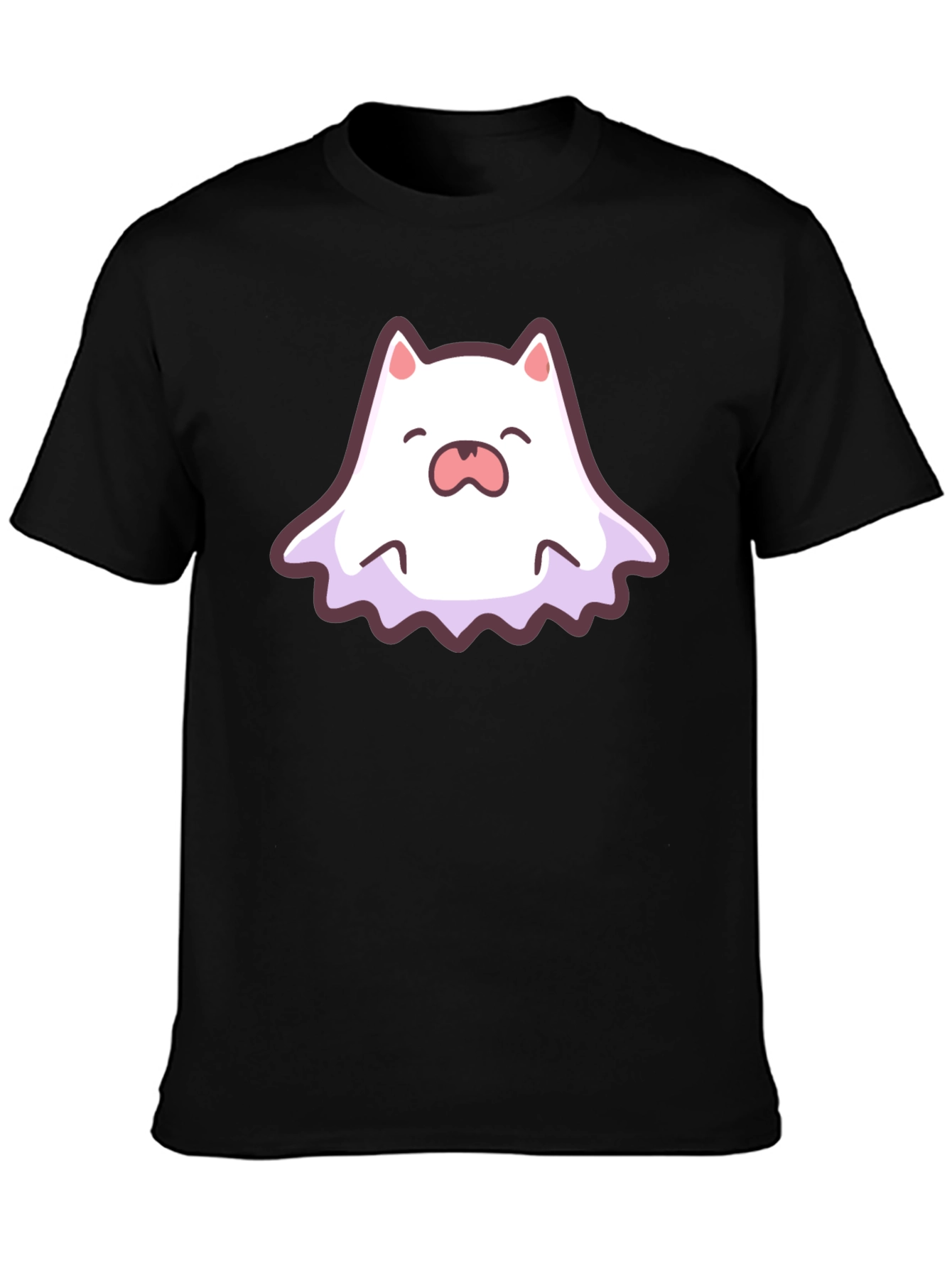 Cute Ghost Cat Graphic T-Shirt