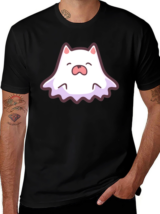 Cute Ghost Cat Graphic T-Shirt