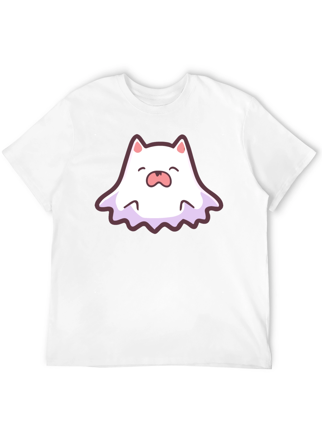 Cute Ghost Cat Graphic T-Shirt