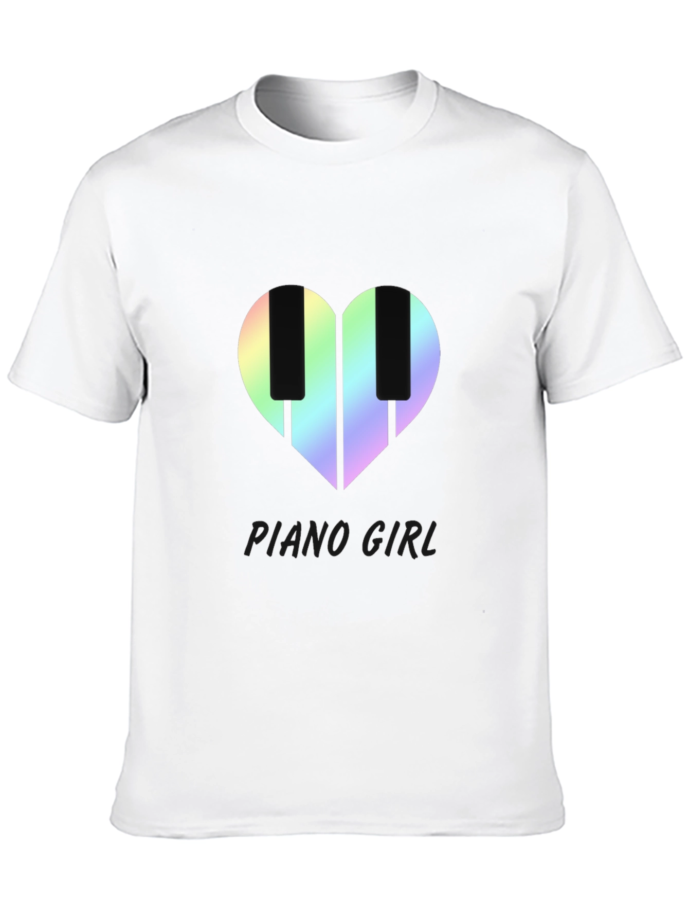Piano Girl Heart T-Shirt