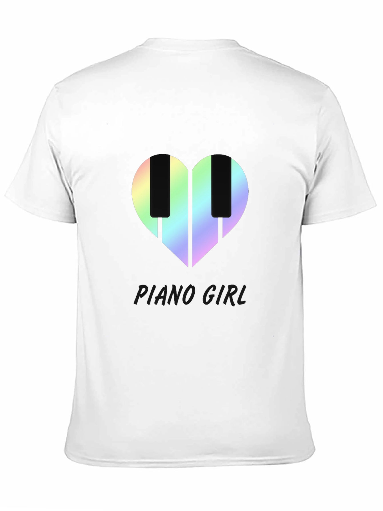 Piano Girl Heart T-Shirt