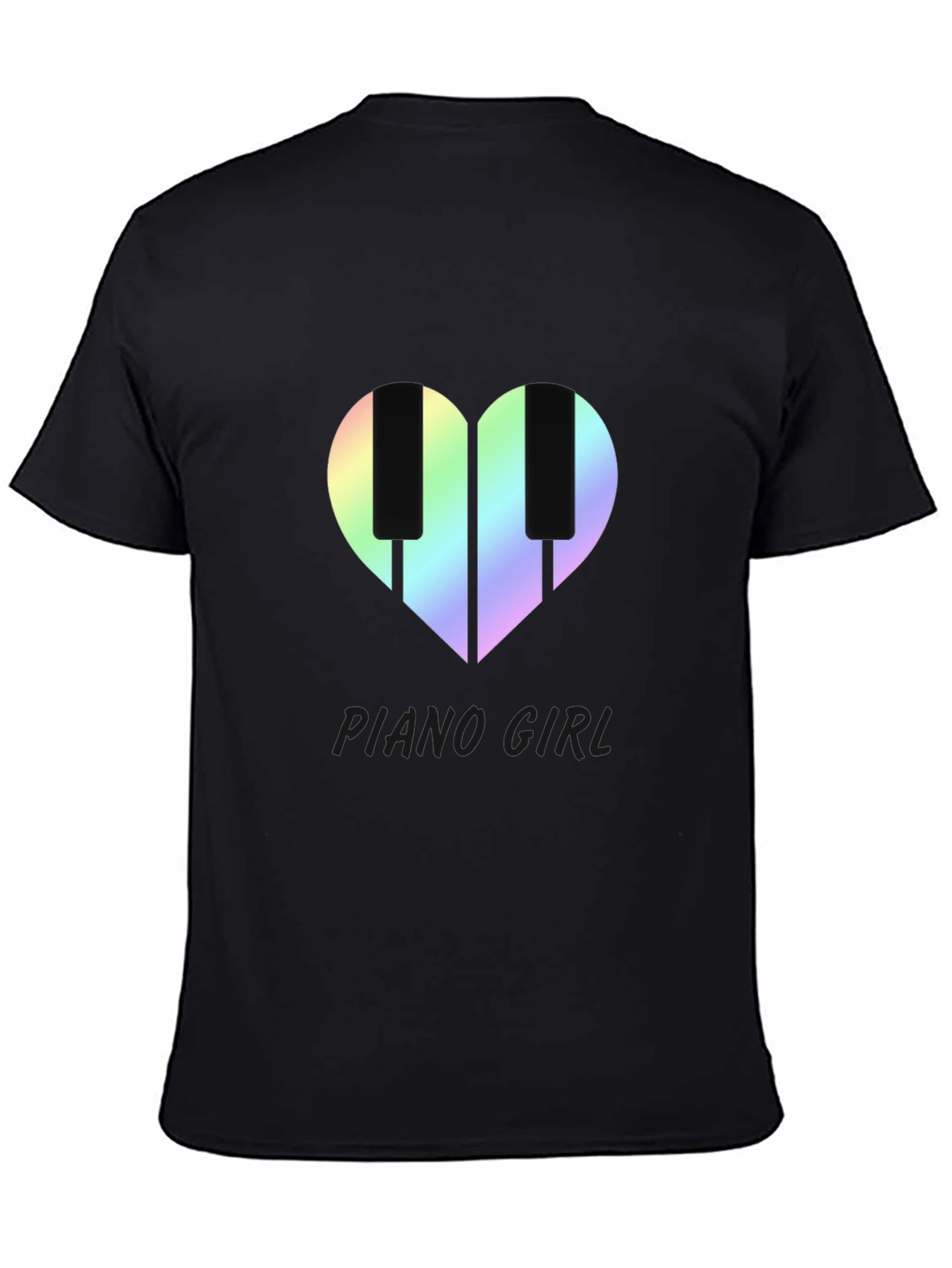 Piano Girl Heart T-Shirt