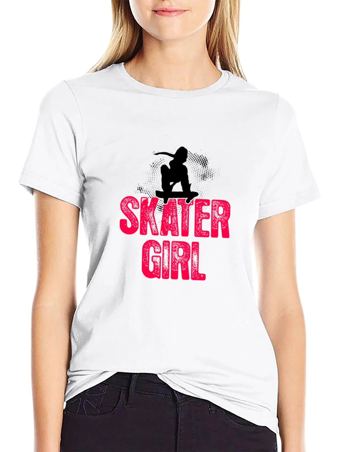 Skater Girl Graphic Tee - Cool & Casual Style