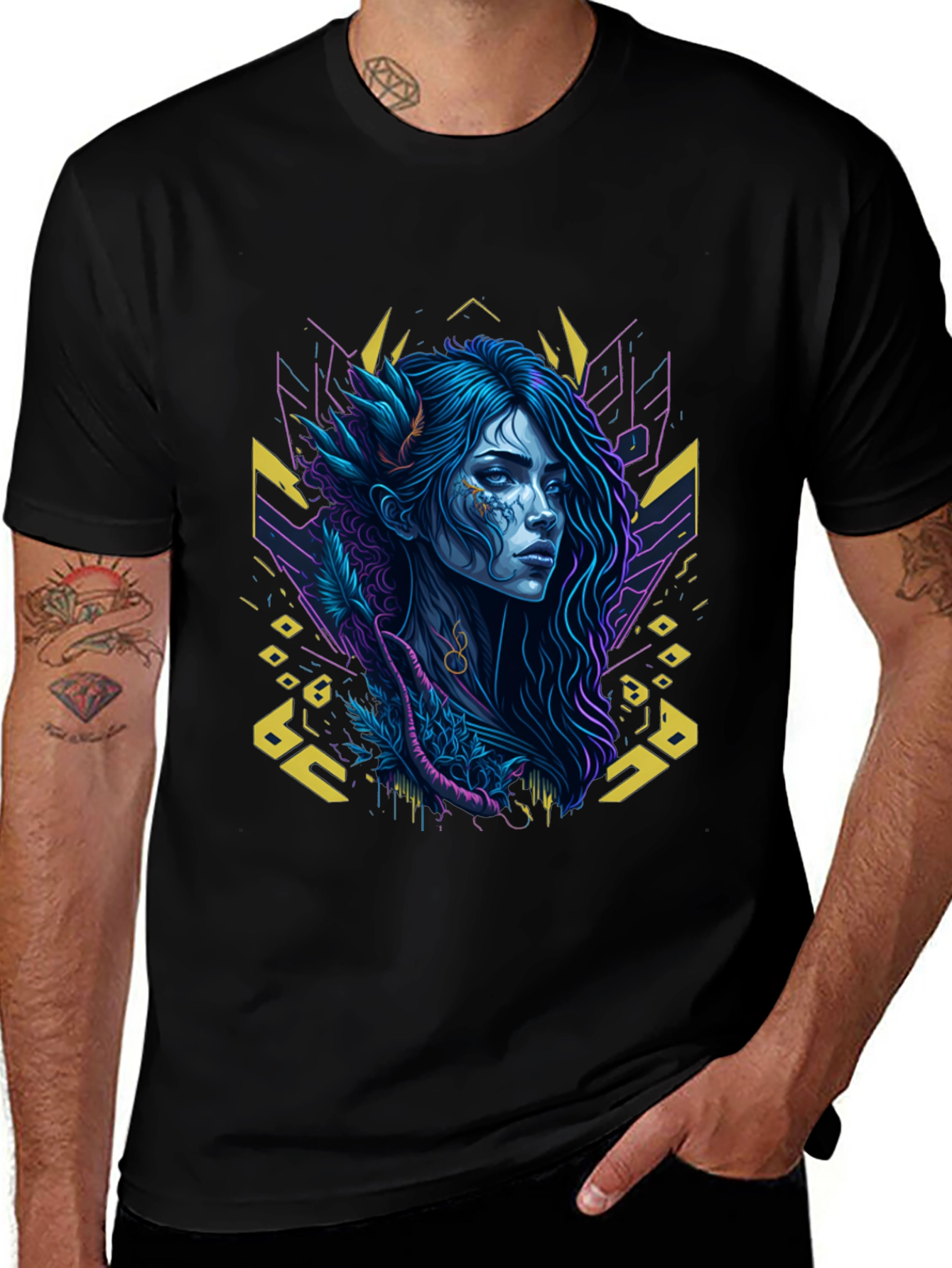 Mystic Woman Graphic Black T-Shirt