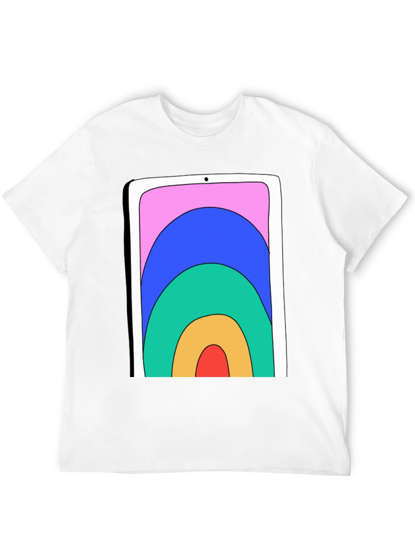 Retro Tablet Graphic Tee - Stylish Unisex Shirt