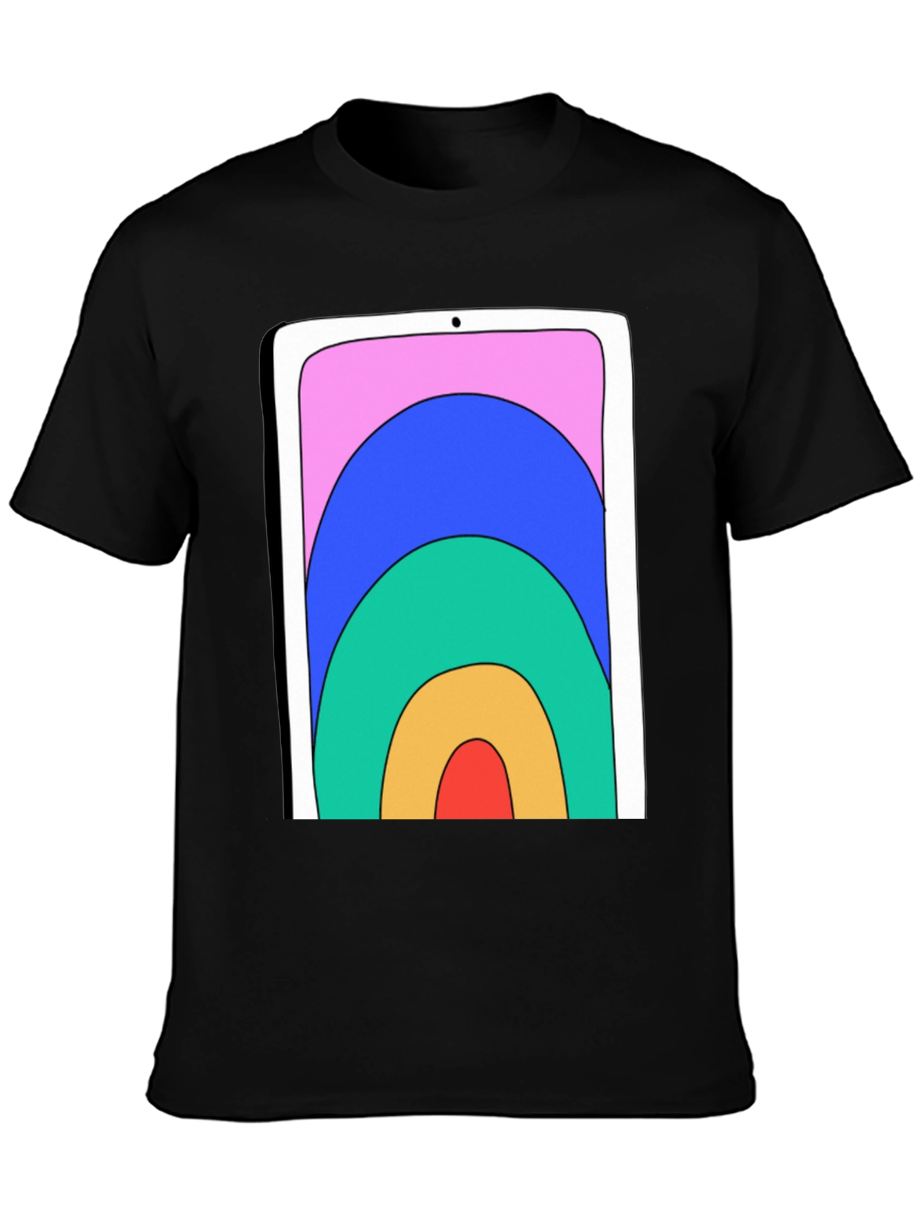 Retro Tablet Graphic Tee - Stylish Unisex Shirt