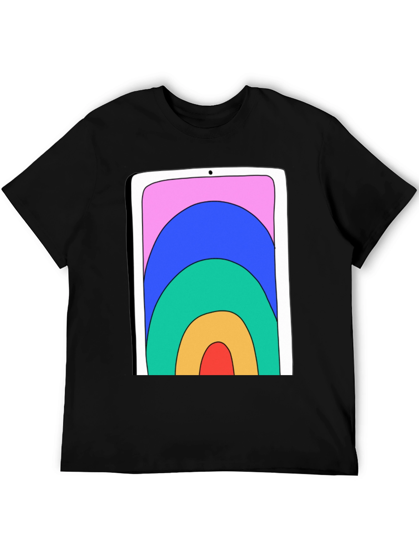 Retro Tablet Graphic Tee - Stylish Unisex Shirt