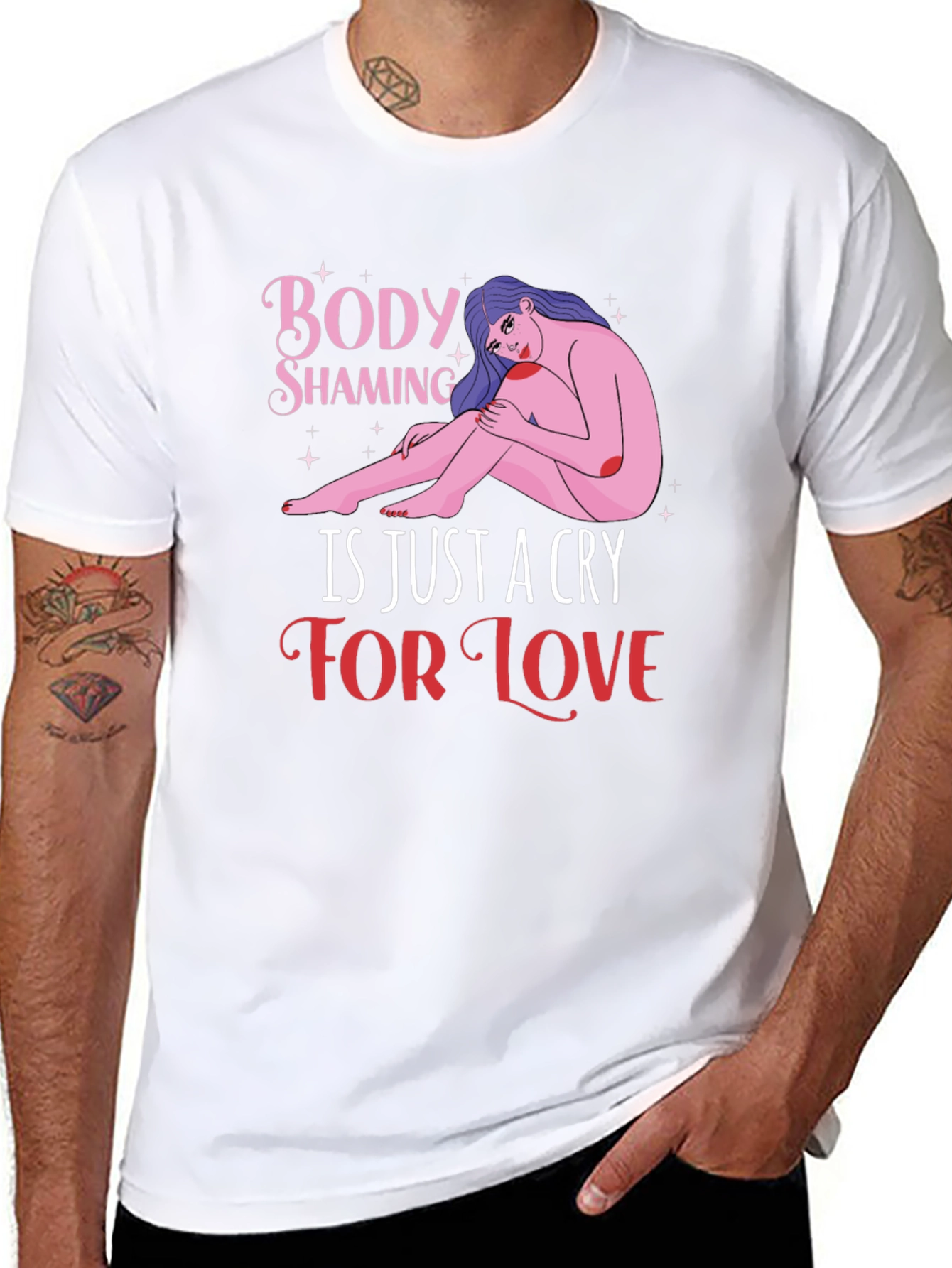 Body Shaming Awareness Graphic T-Shirt