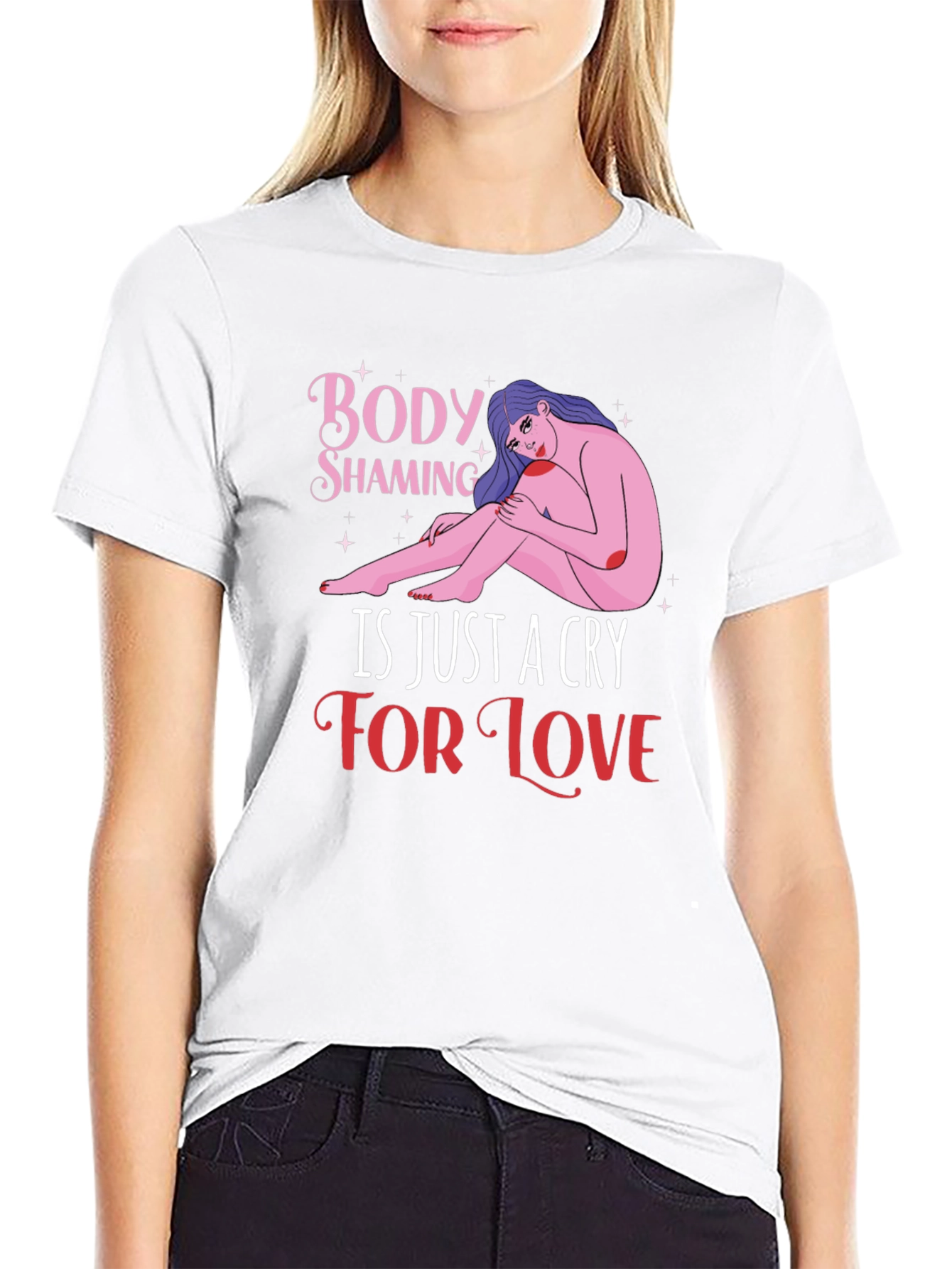 Body Shaming Awareness Graphic T-Shirt