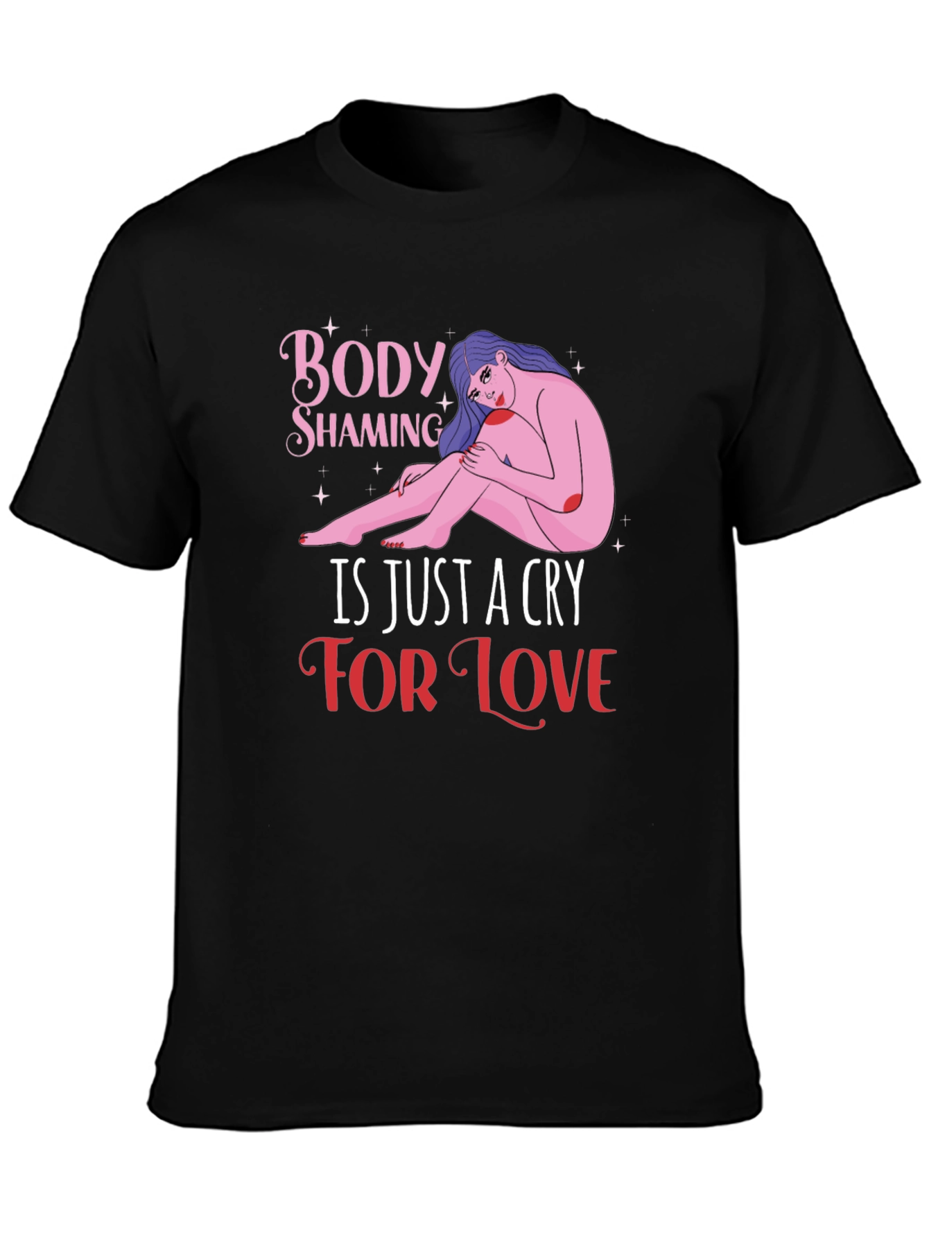 Body Shaming Awareness Graphic T-Shirt