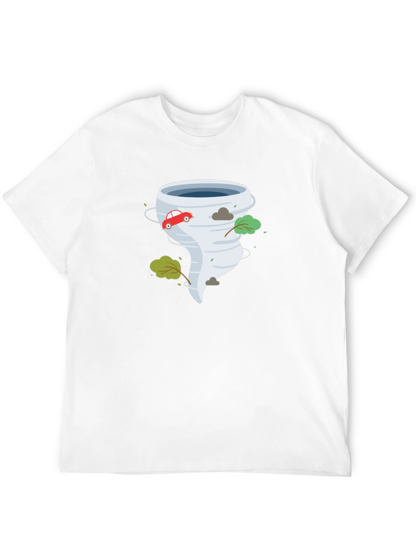Tornado Graphic Print Black T-Shirt
