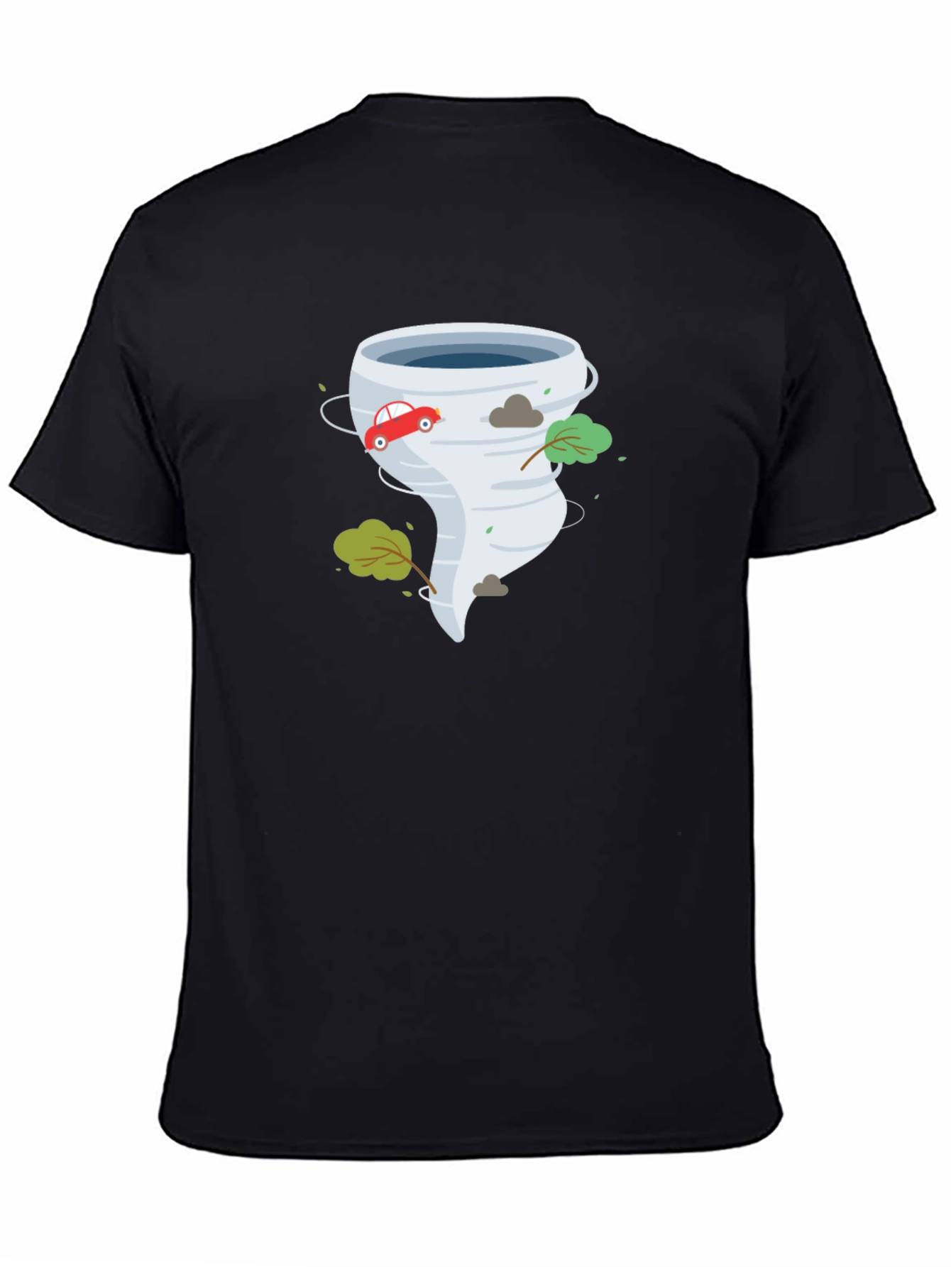 Tornado Graphic Print Black T-Shirt