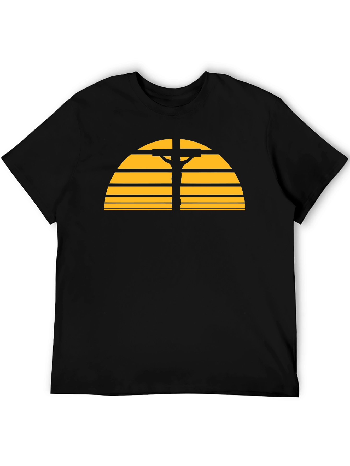 Retro Sunset Cross Graphic T-Shirt