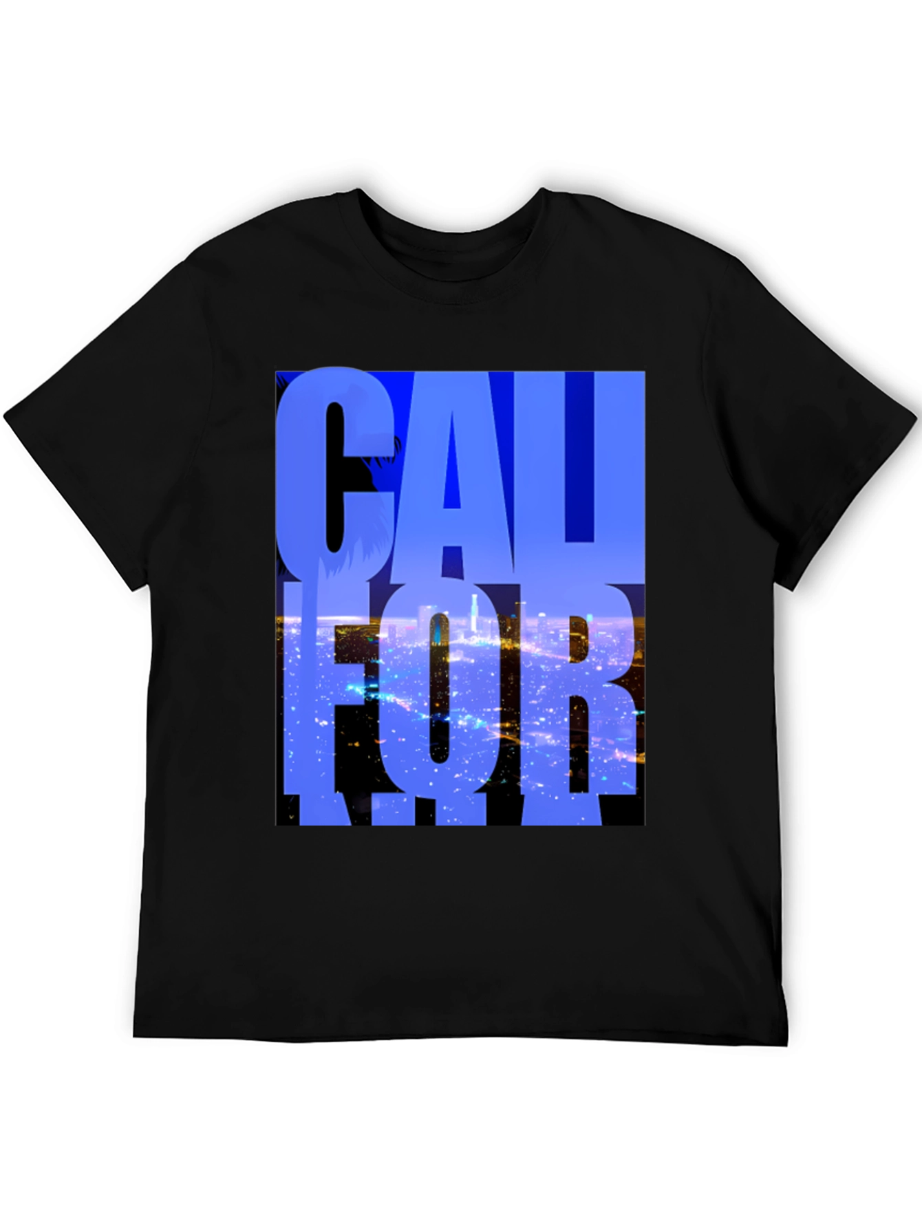 California Graphic Tee - Black Cotton Blend