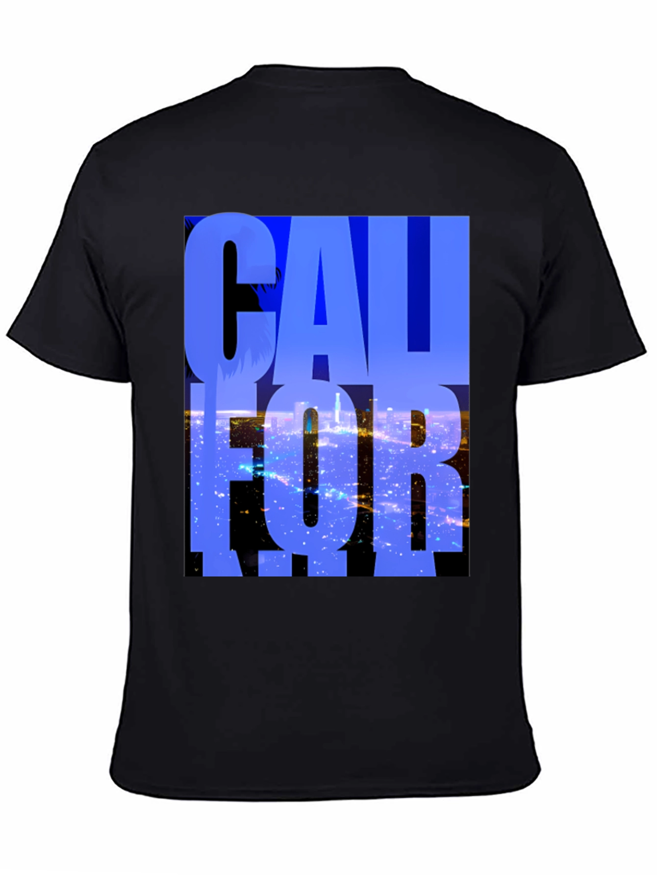 California Graphic Tee - Black Cotton Blend