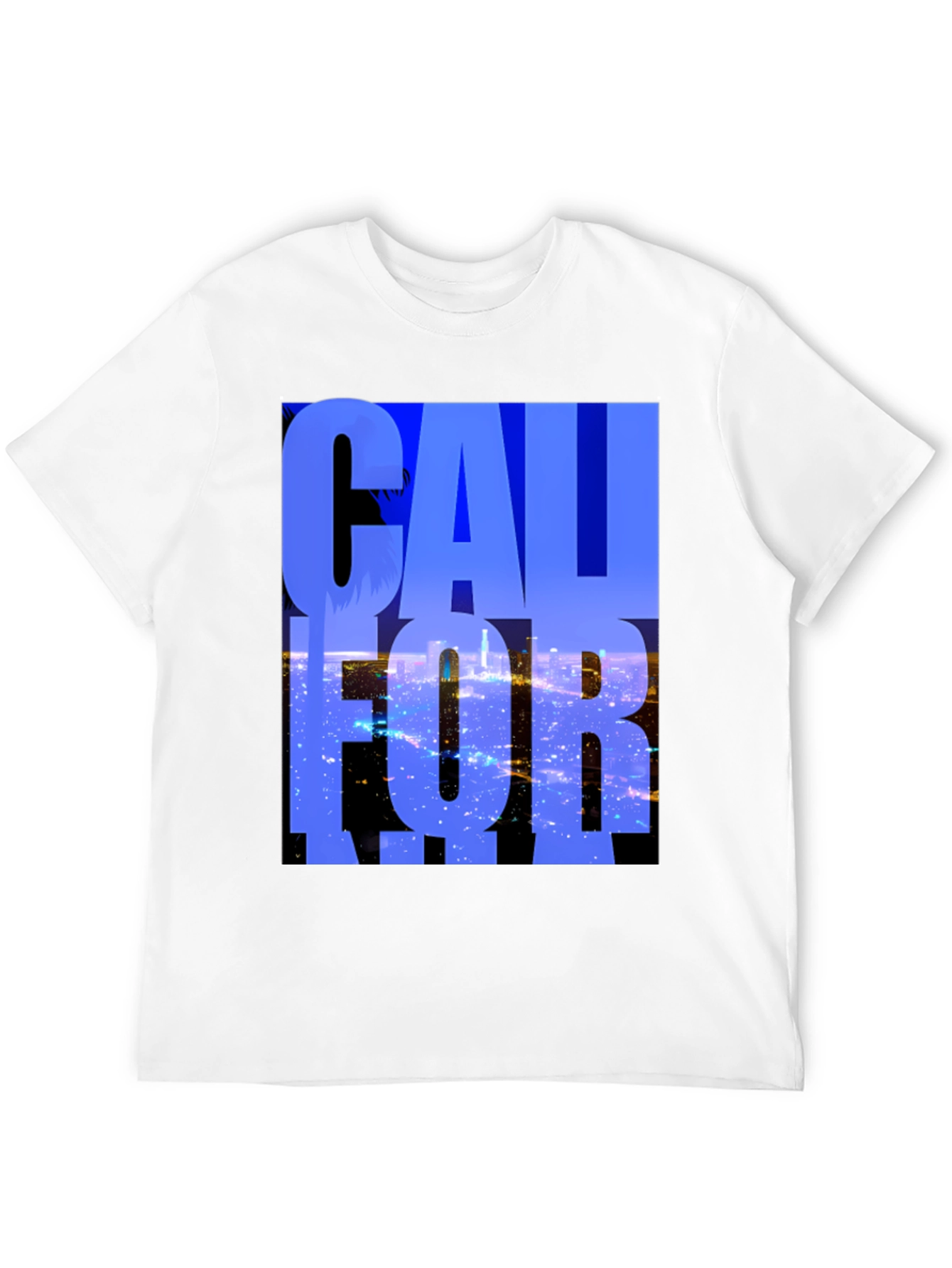 California Graphic Tee - Black Cotton Blend